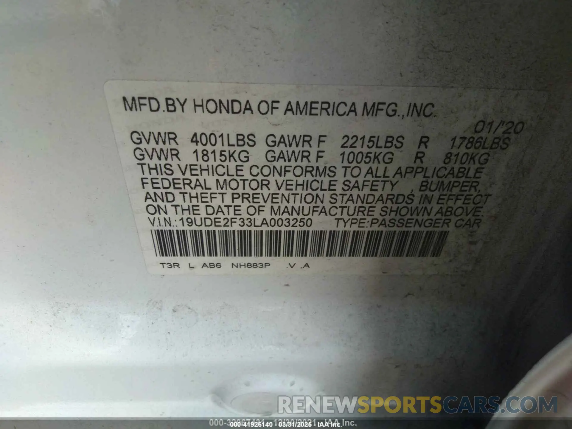 9 Photograph of a damaged car 19UDE2F33LA003250 ACURA ILX 2020