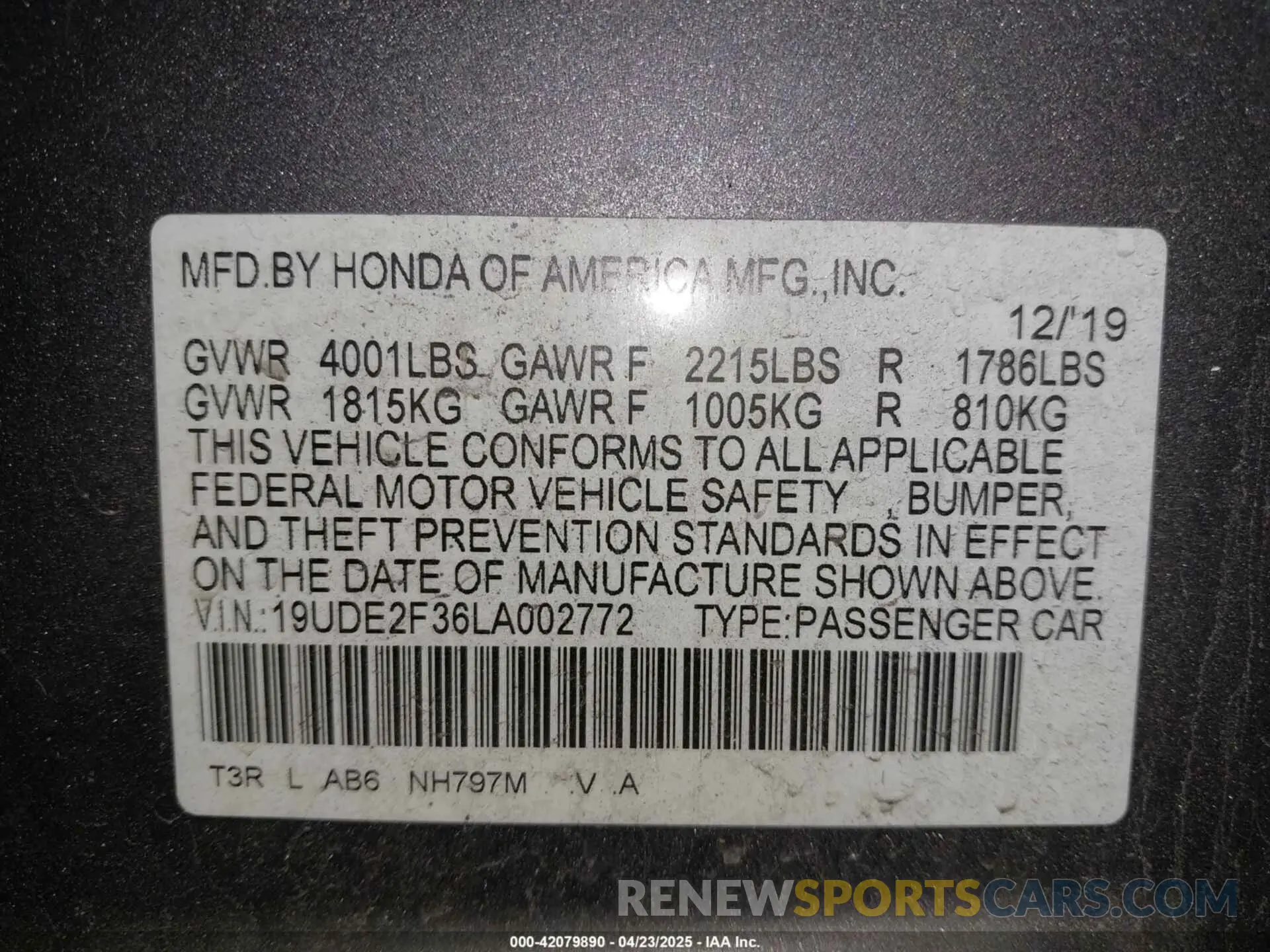9 Photograph of a damaged car 19UDE2F36LA002772 ACURA ILX 2020