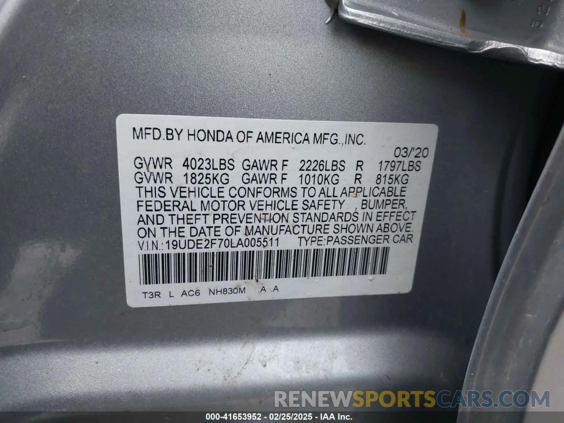 9 Photograph of a damaged car 19UDE2F70LA005511 ACURA ILX 2020