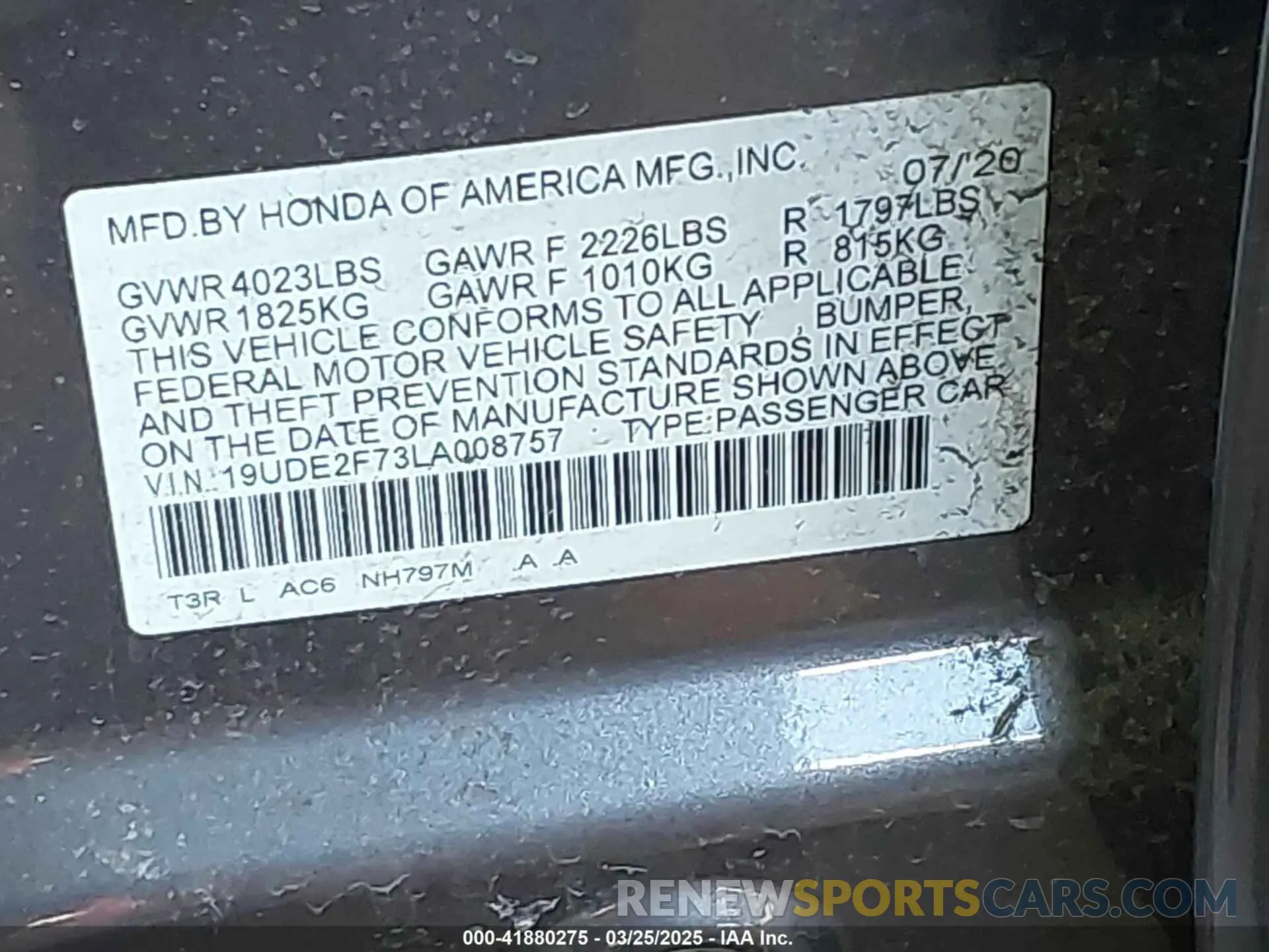 9 Photograph of a damaged car 19UDE2F73LA008757 ACURA ILX 2020