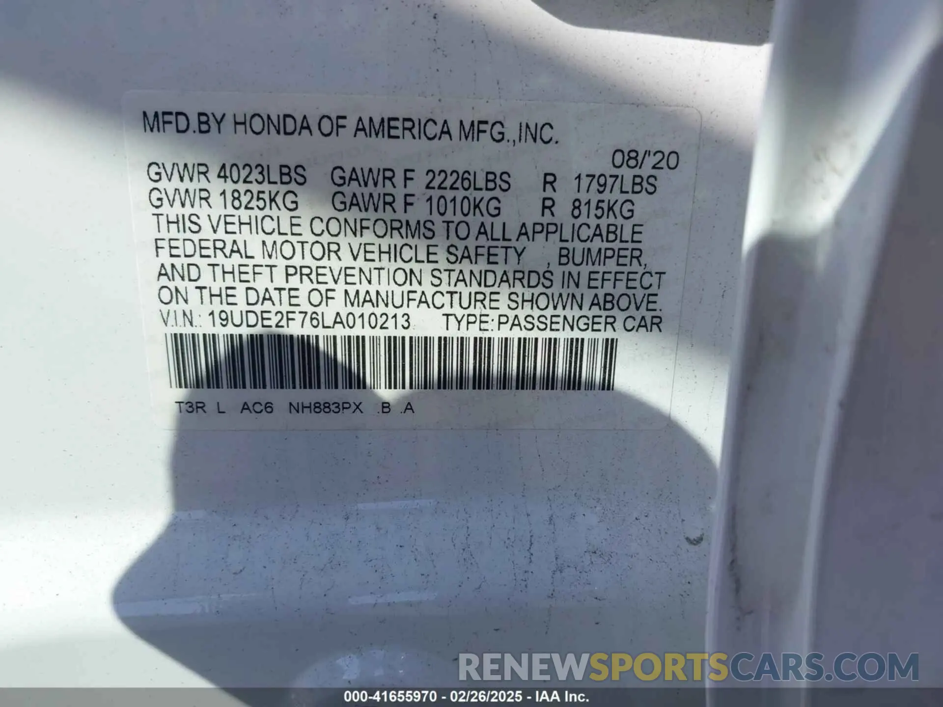 9 Photograph of a damaged car 19UDE2F76LA010213 ACURA ILX 2020