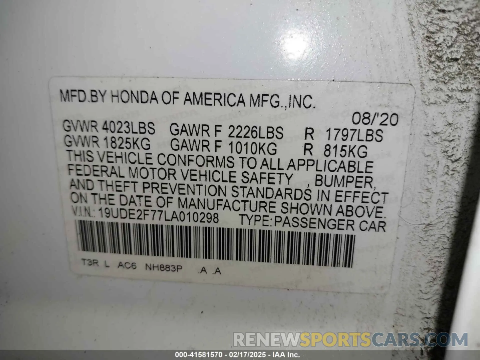 9 Photograph of a damaged car 19UDE2F77LA010298 ACURA ILX 2020