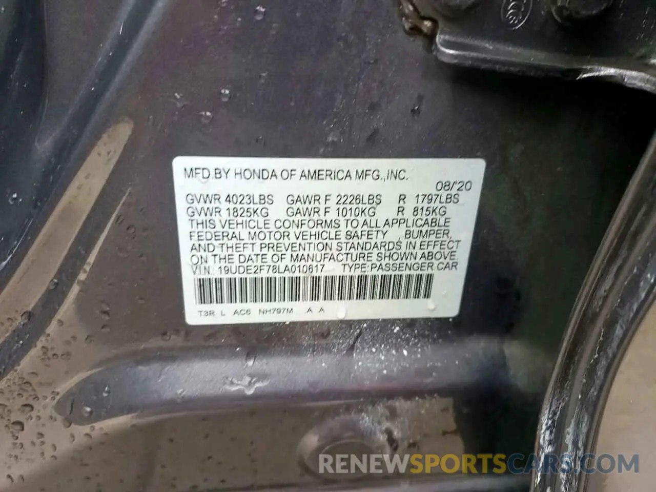 12 Photograph of a damaged car 19UDE2F78LA010617 ACURA ILX 2020