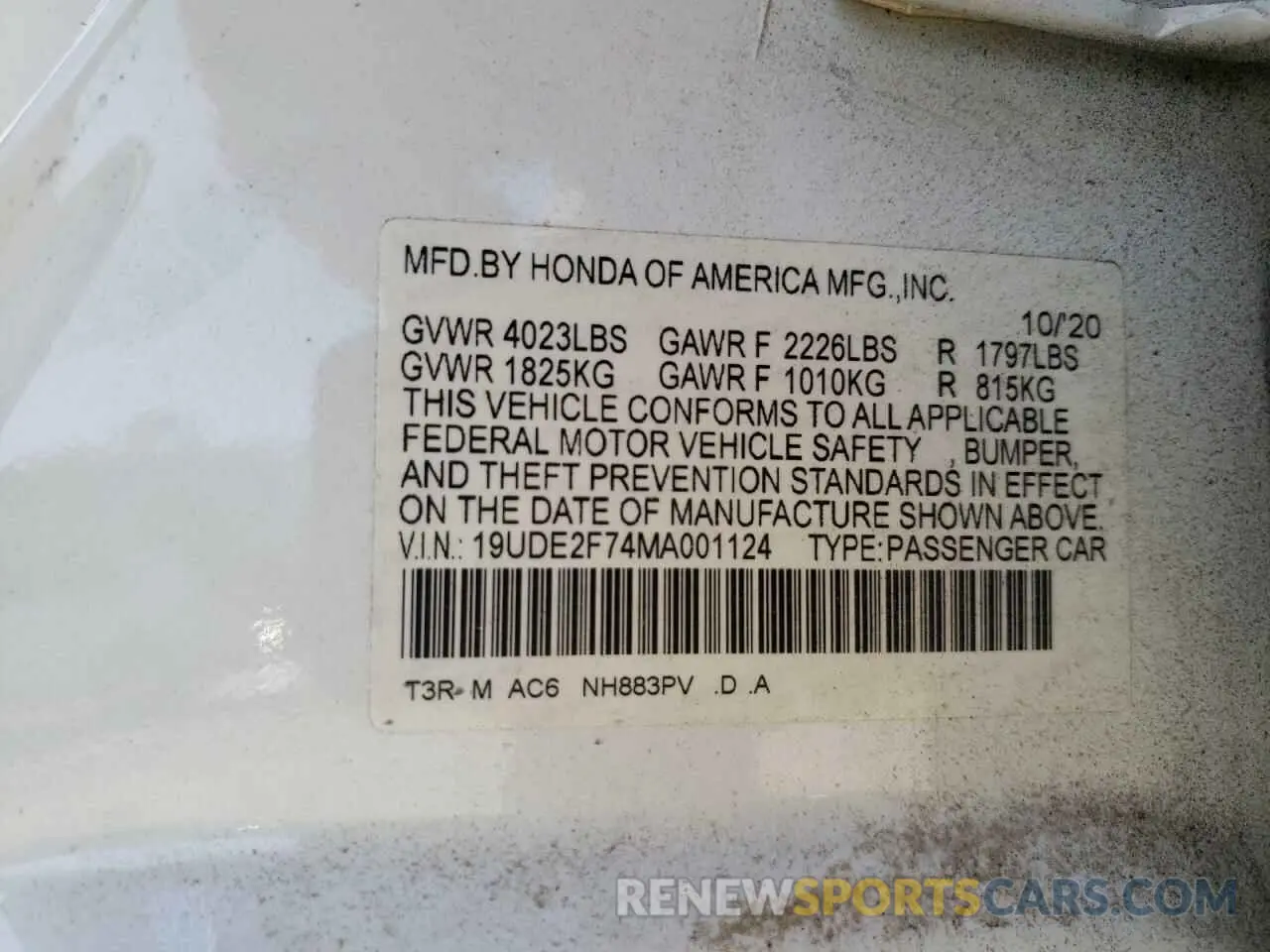 13 Photograph of a damaged car 19UDE2F74MA001124 ACURA ILX 2021