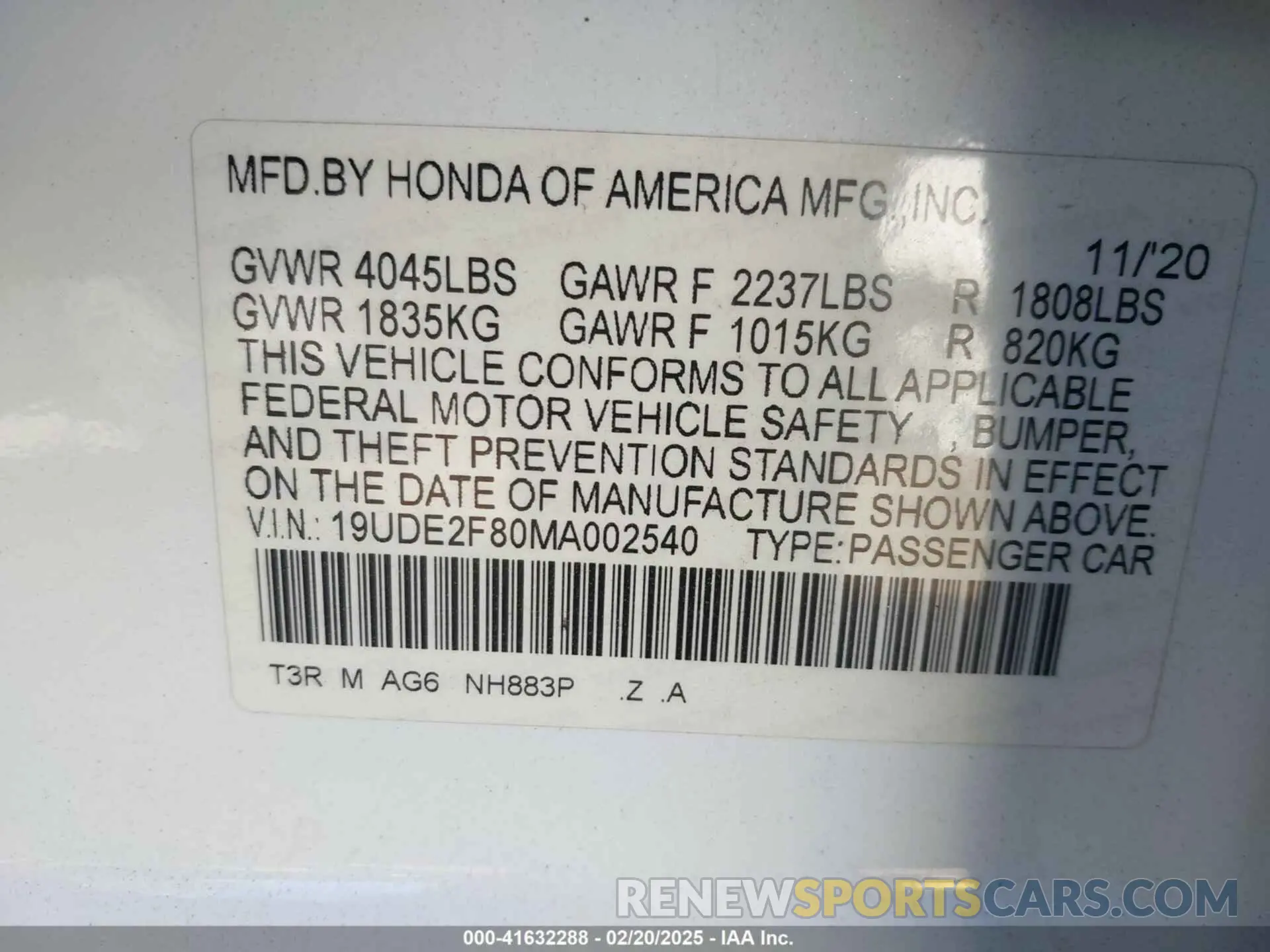 9 Photograph of a damaged car 19UDE2F80MA002540 ACURA ILX 2021