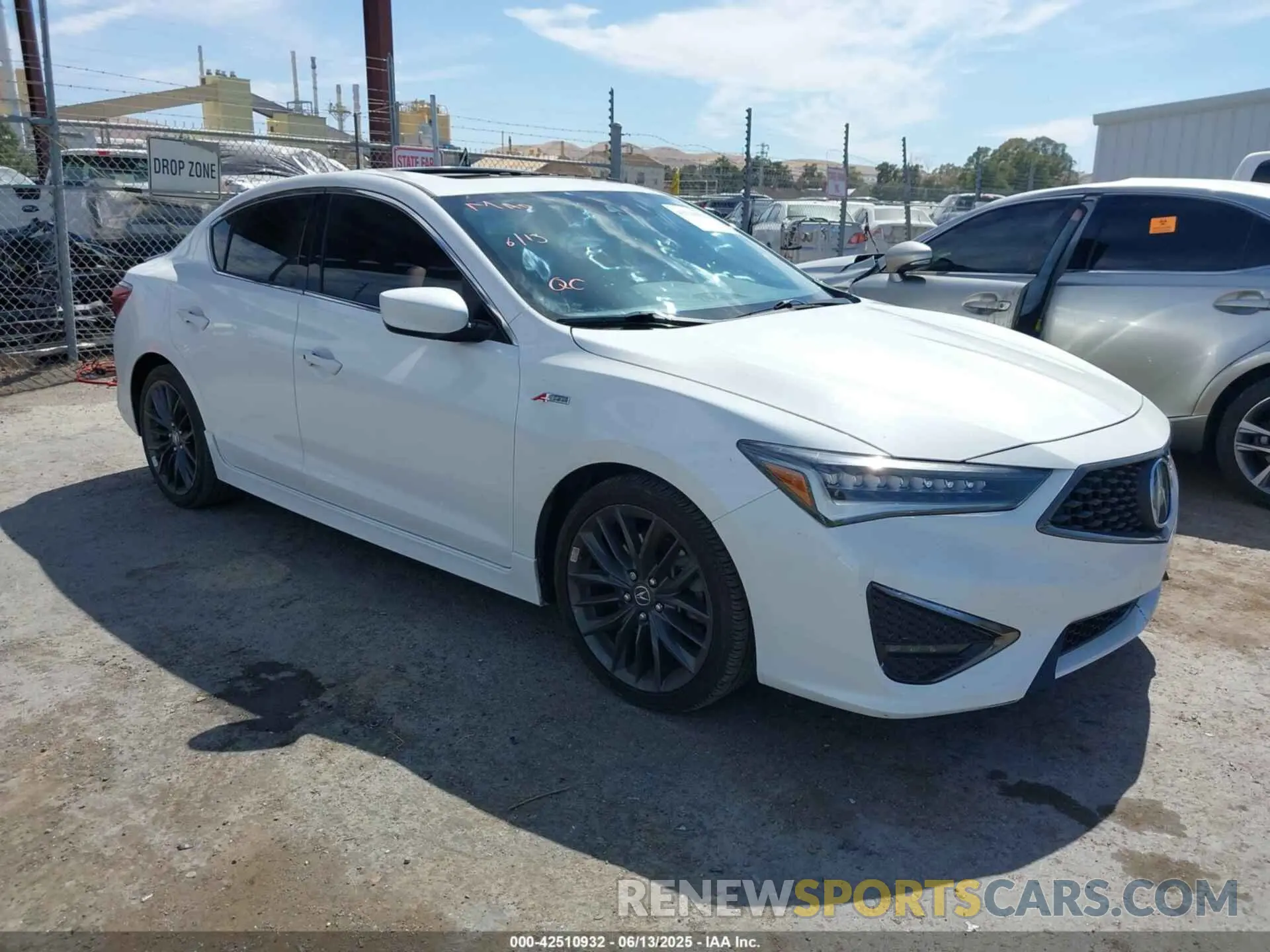1 Photograph of a damaged car 19UDE2F84MA001939 ACURA ILX 2021