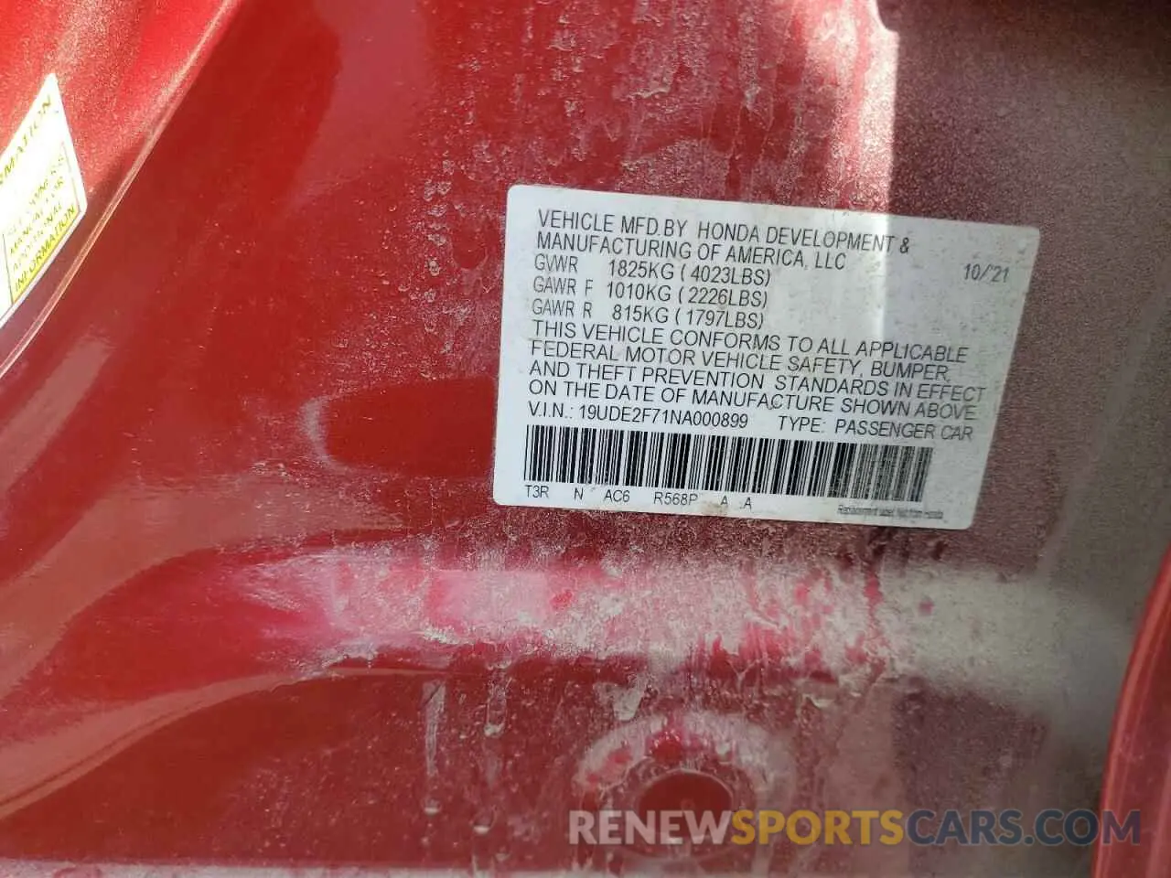 12 Photograph of a damaged car 19UDE2F71NA000899 ACURA ILX 2022