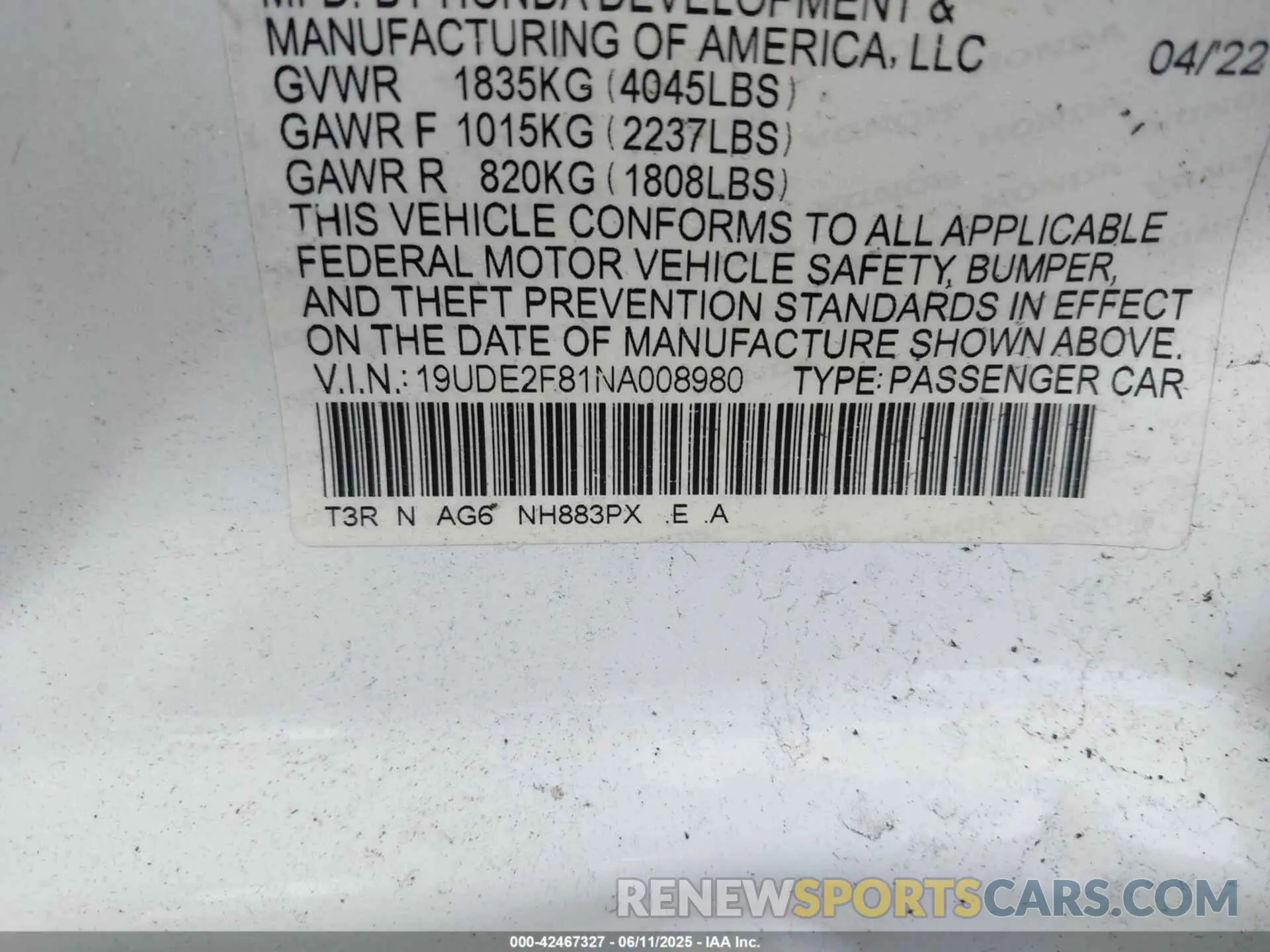 9 Photograph of a damaged car 19UDE2F81NA008980 ACURA ILX 2022