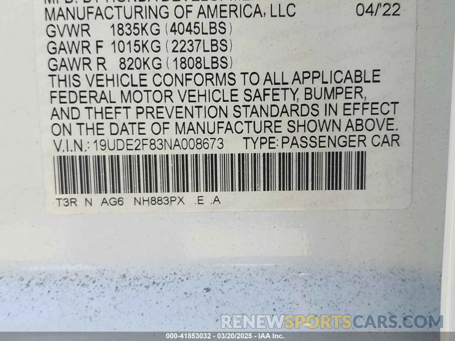 9 Photograph of a damaged car 19UDE2F83NA008673 ACURA ILX 2022