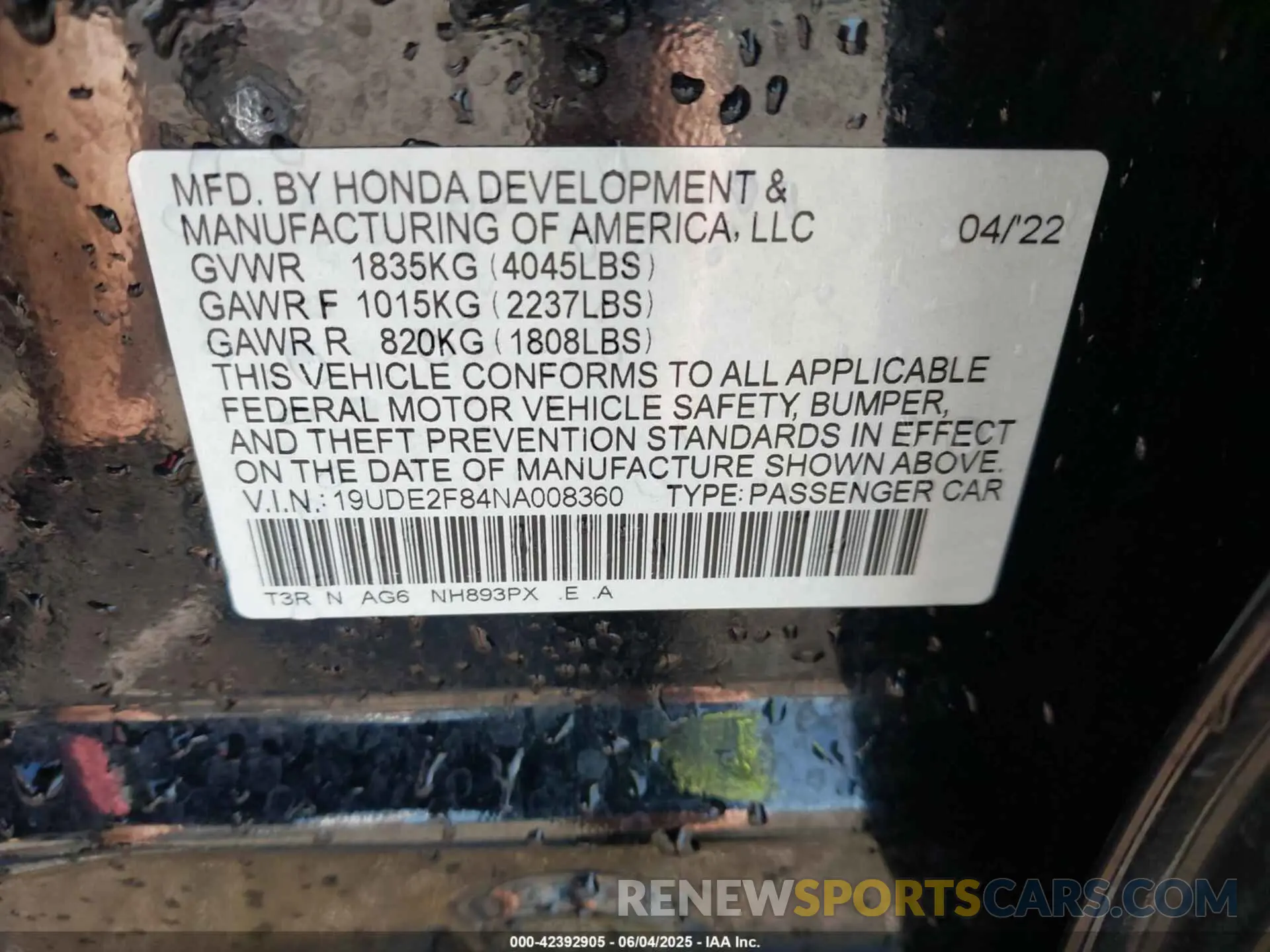 9 Photograph of a damaged car 19UDE2F84NA008360 ACURA ILX 2022