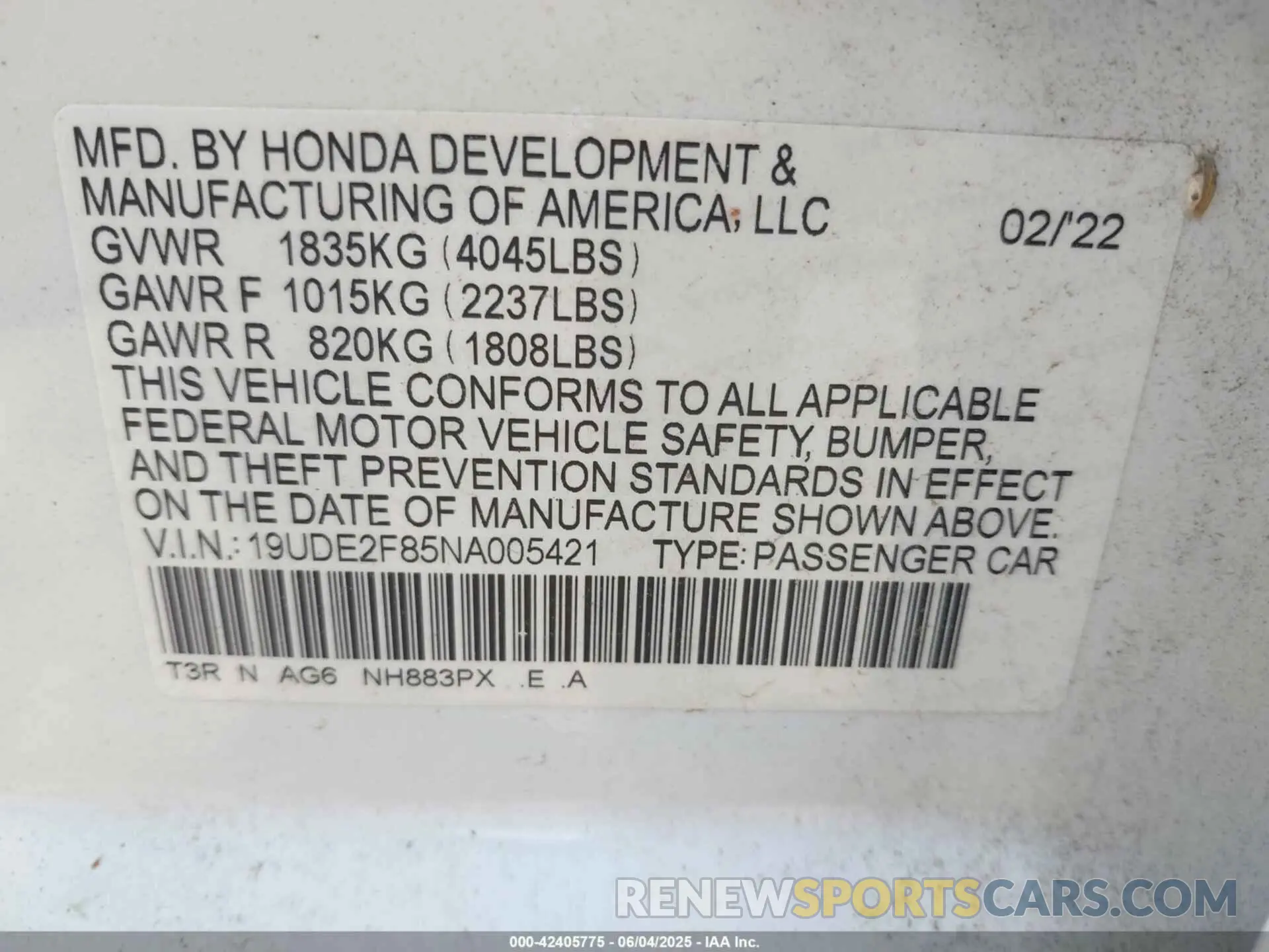 9 Photograph of a damaged car 19UDE2F85NA005421 ACURA ILX 2022
