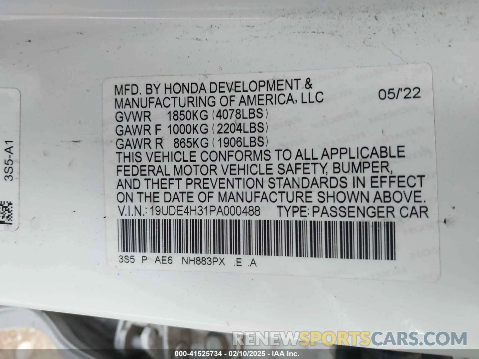 9 Photograph of a damaged car 19UDE4H31PA000488 ACURA INTEGRA 2023