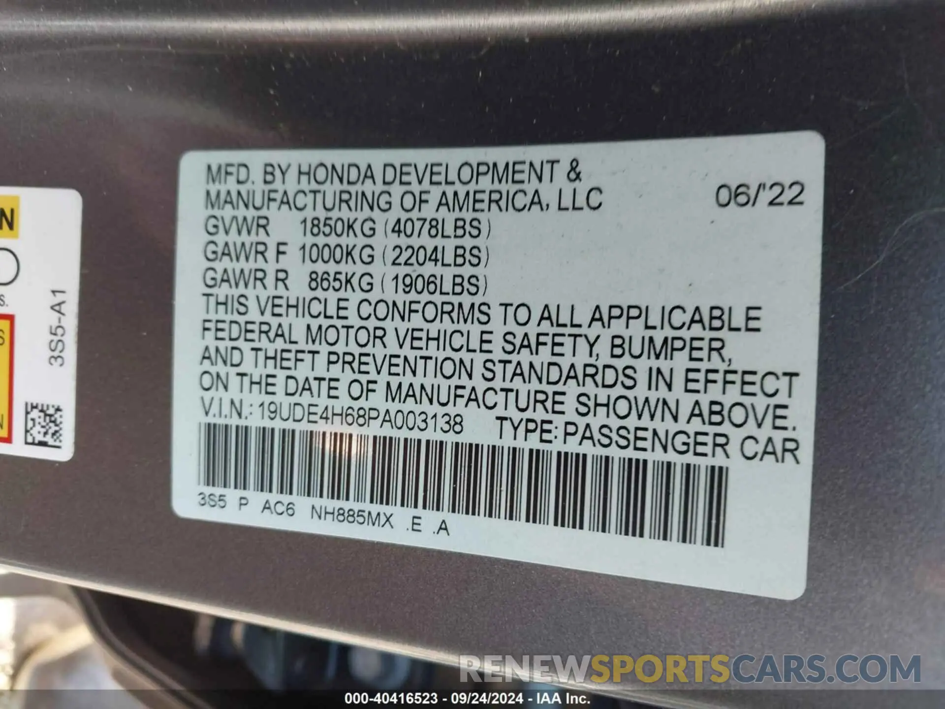 9 Photograph of a damaged car 19UDE4H68PA003138 ACURA INTEGRA 2023