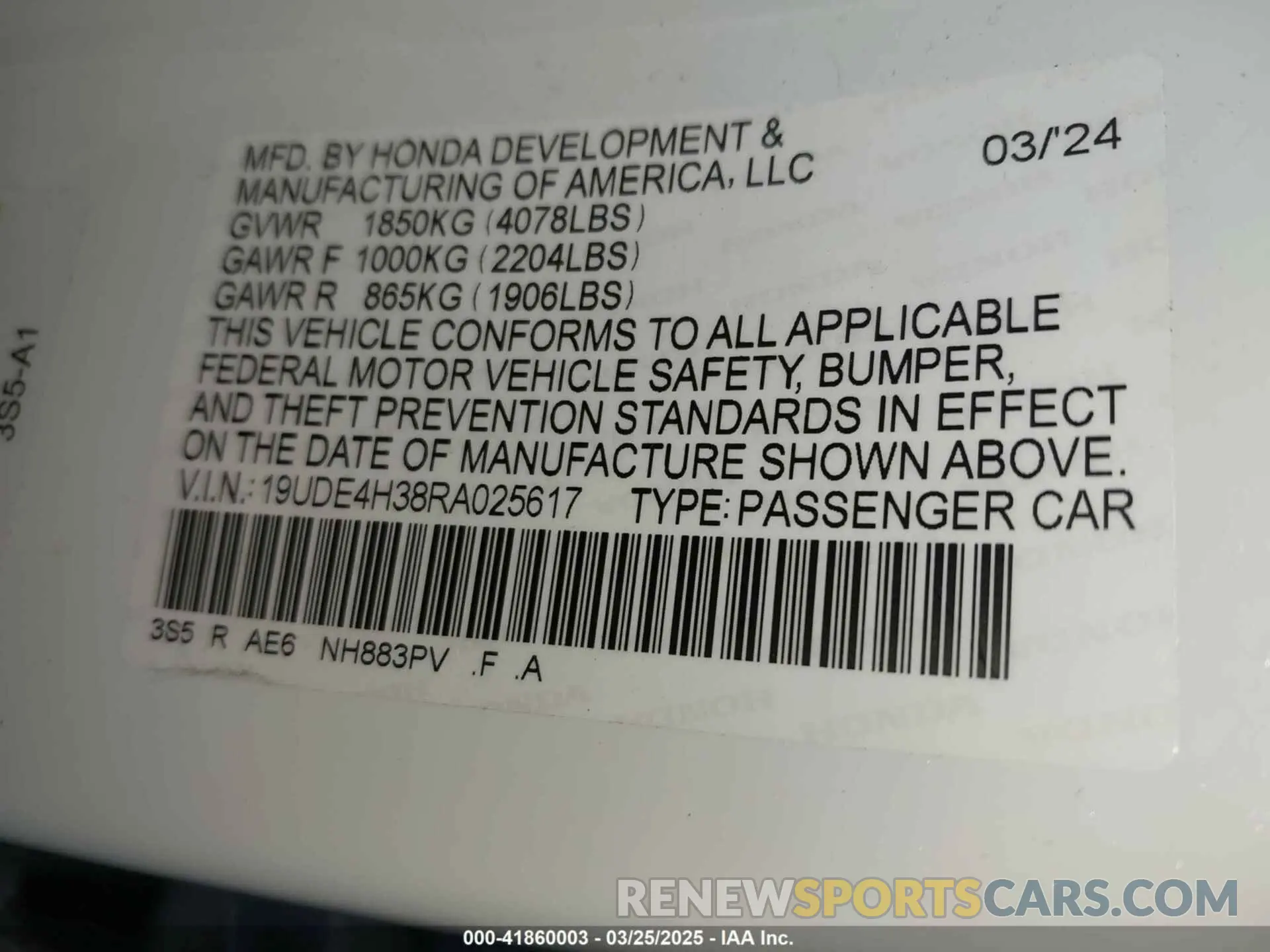 9 Photograph of a damaged car 19UDE4H38RA025617 ACURA INTEGRA 2024