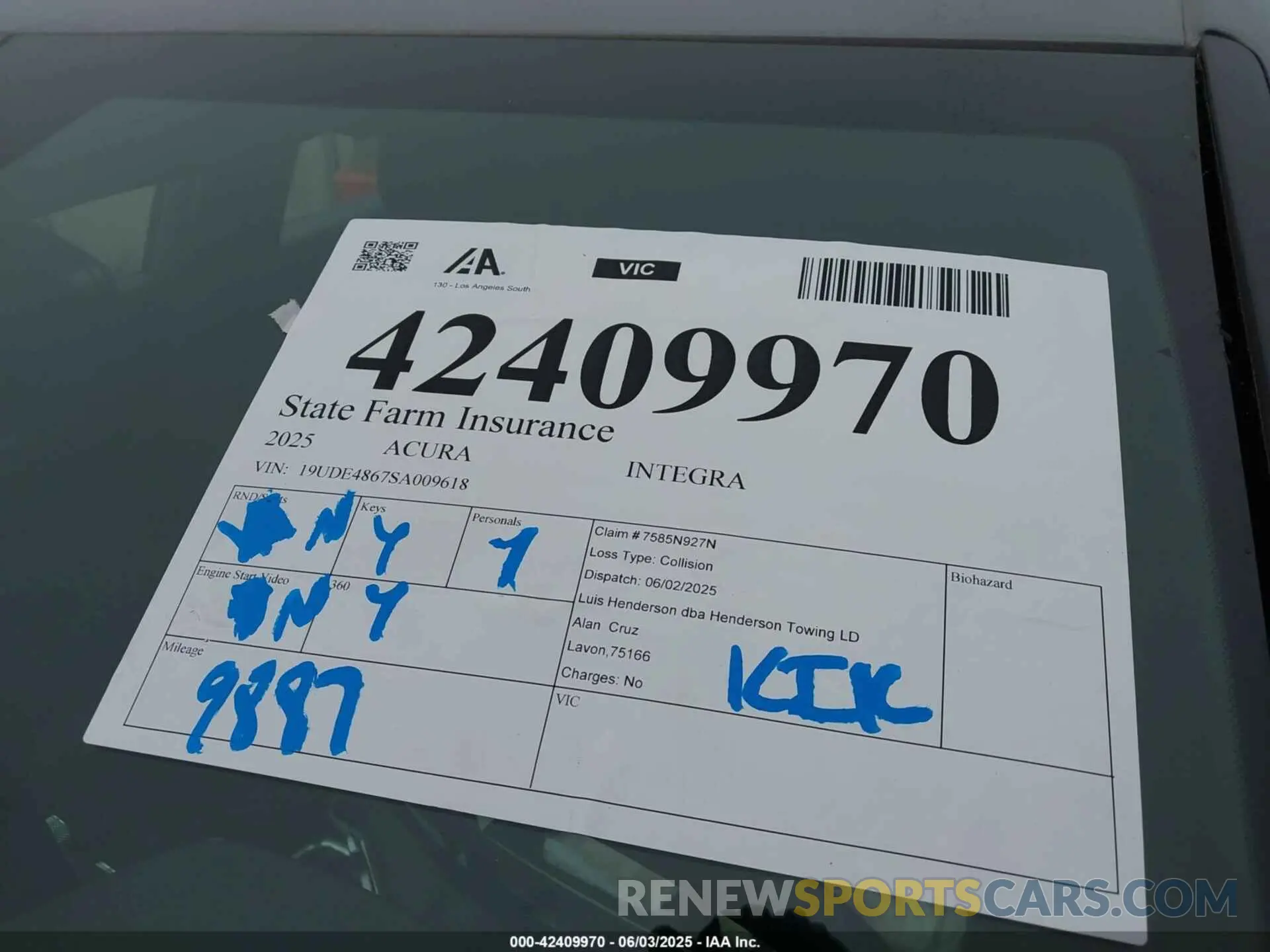 17 Photograph of a damaged car 19UDE4867SA009618 ACURA INTEGRA 2025