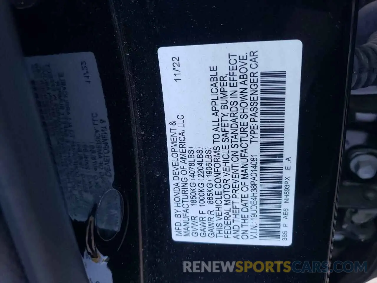 13 Photograph of a damaged car 19UDE4H38PA014081 ACURA INTEGRA A- 2023