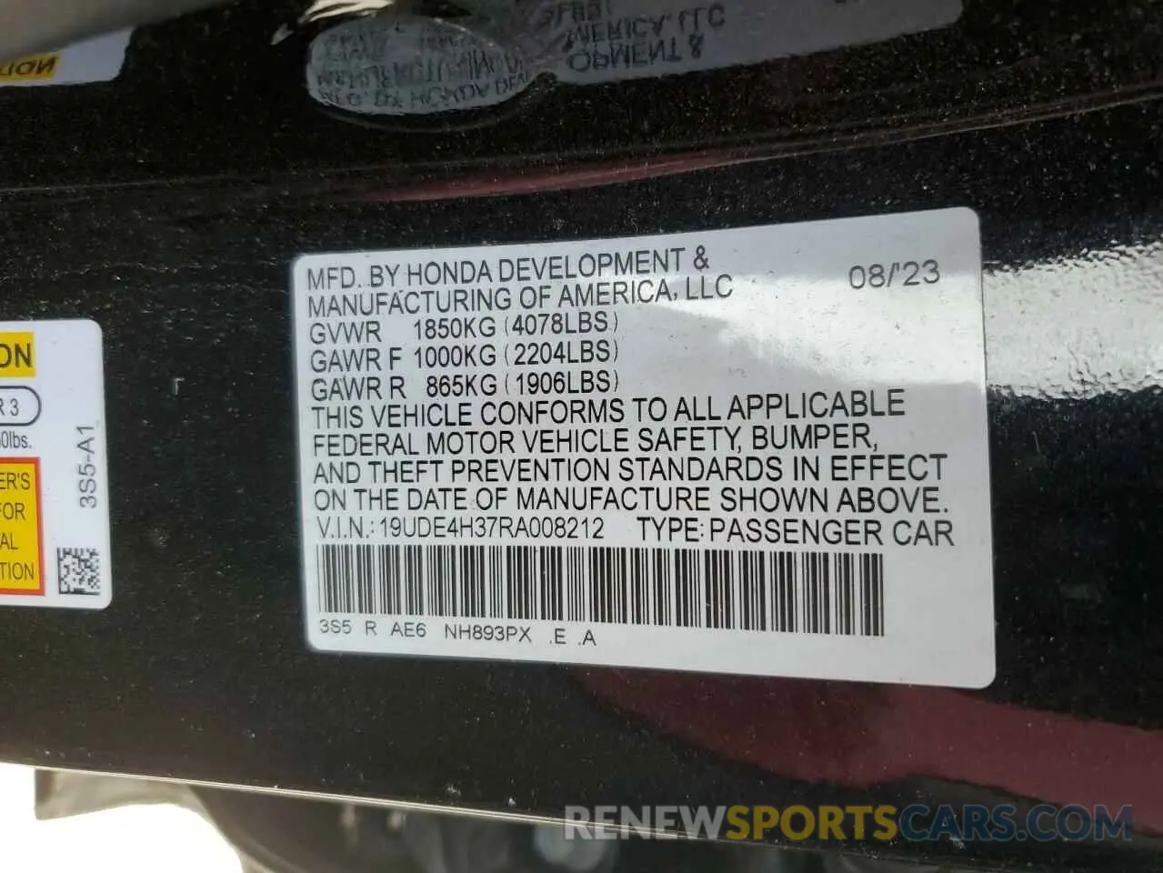12 Photograph of a damaged car 19UDE4H37RA008212 ACURA INTEGRA A- 2024