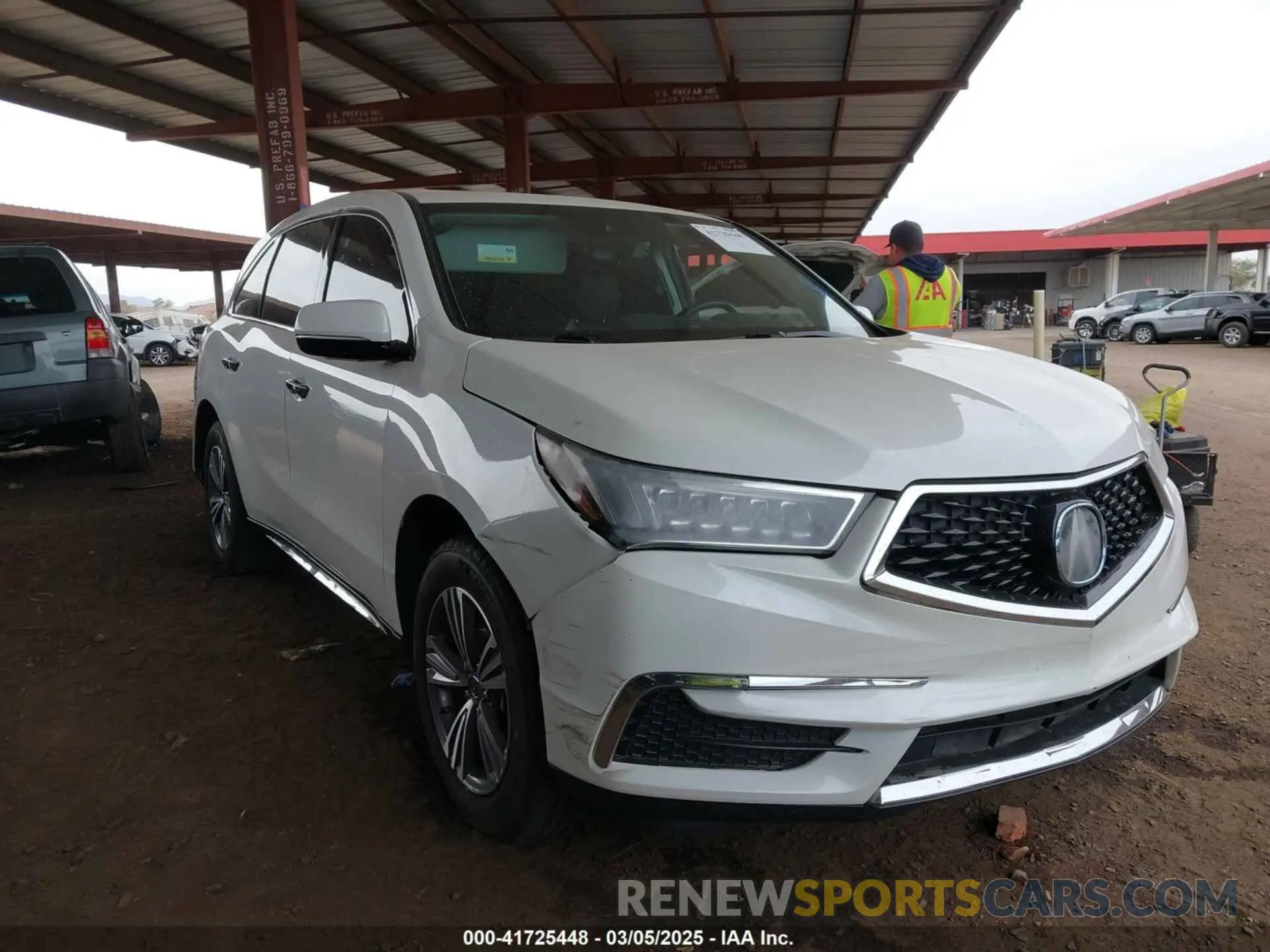 1 Photograph of a damaged car 5J8YD3H30KL008917 ACURA MDX 2019