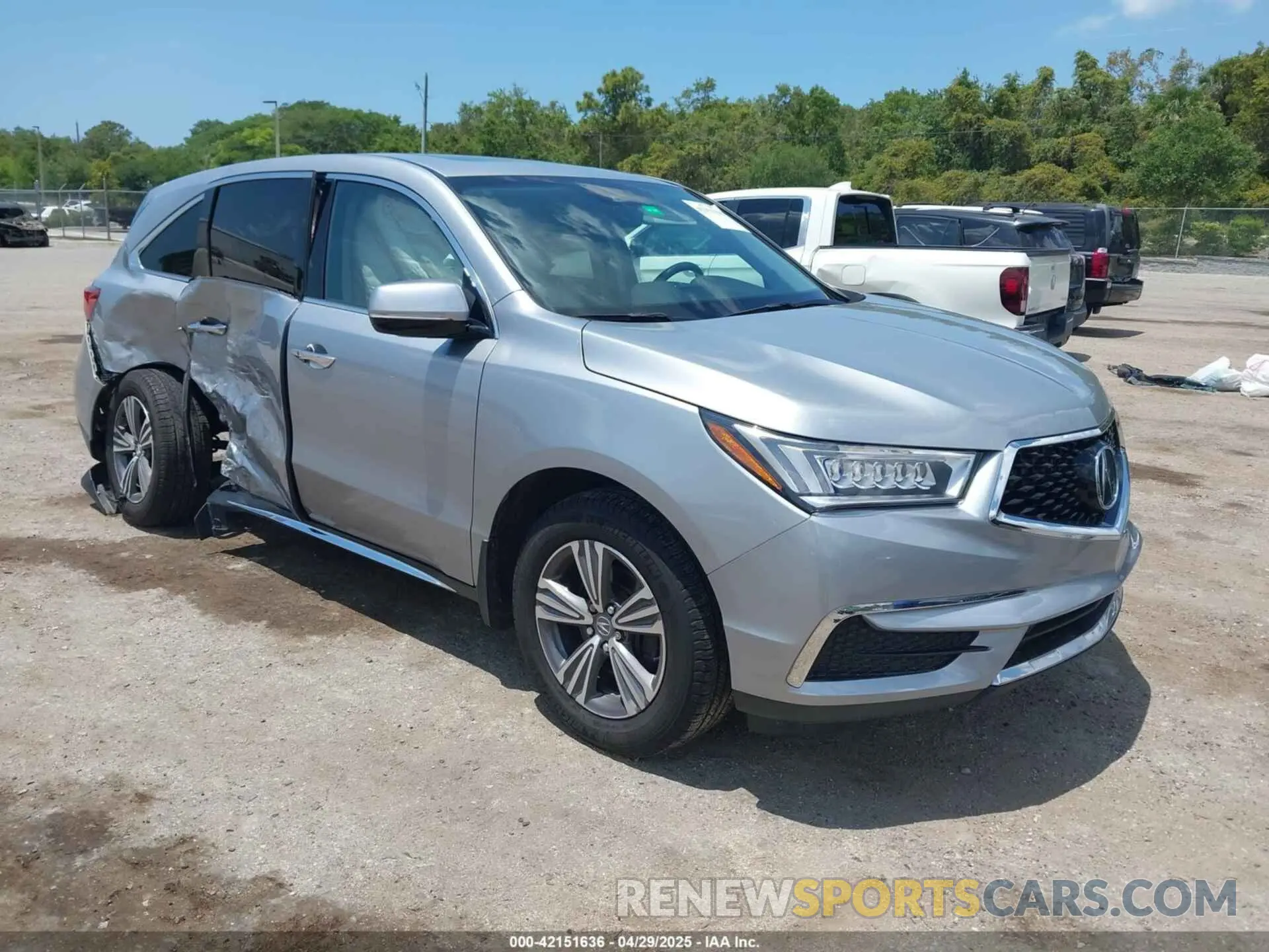 1 Photograph of a damaged car 5J8YD3H35KL008315 ACURA MDX 2019