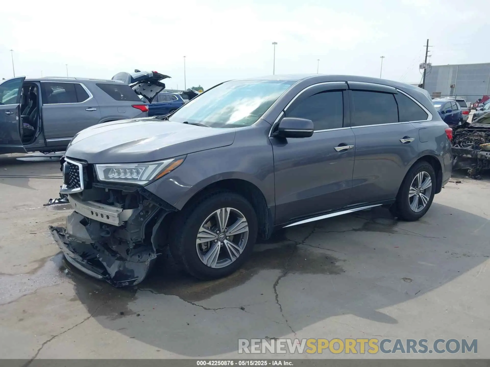 2 Photograph of a damaged car 5J8YD3H35KL012798 ACURA MDX 2019