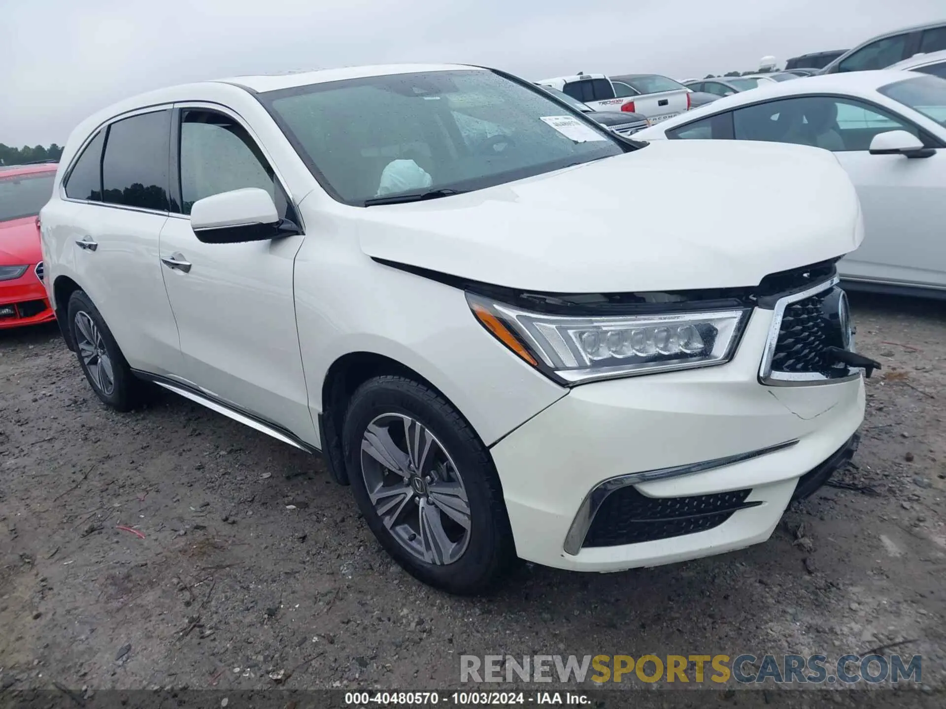 1 Photograph of a damaged car 5J8YD3H37KL005867 ACURA MDX 2019