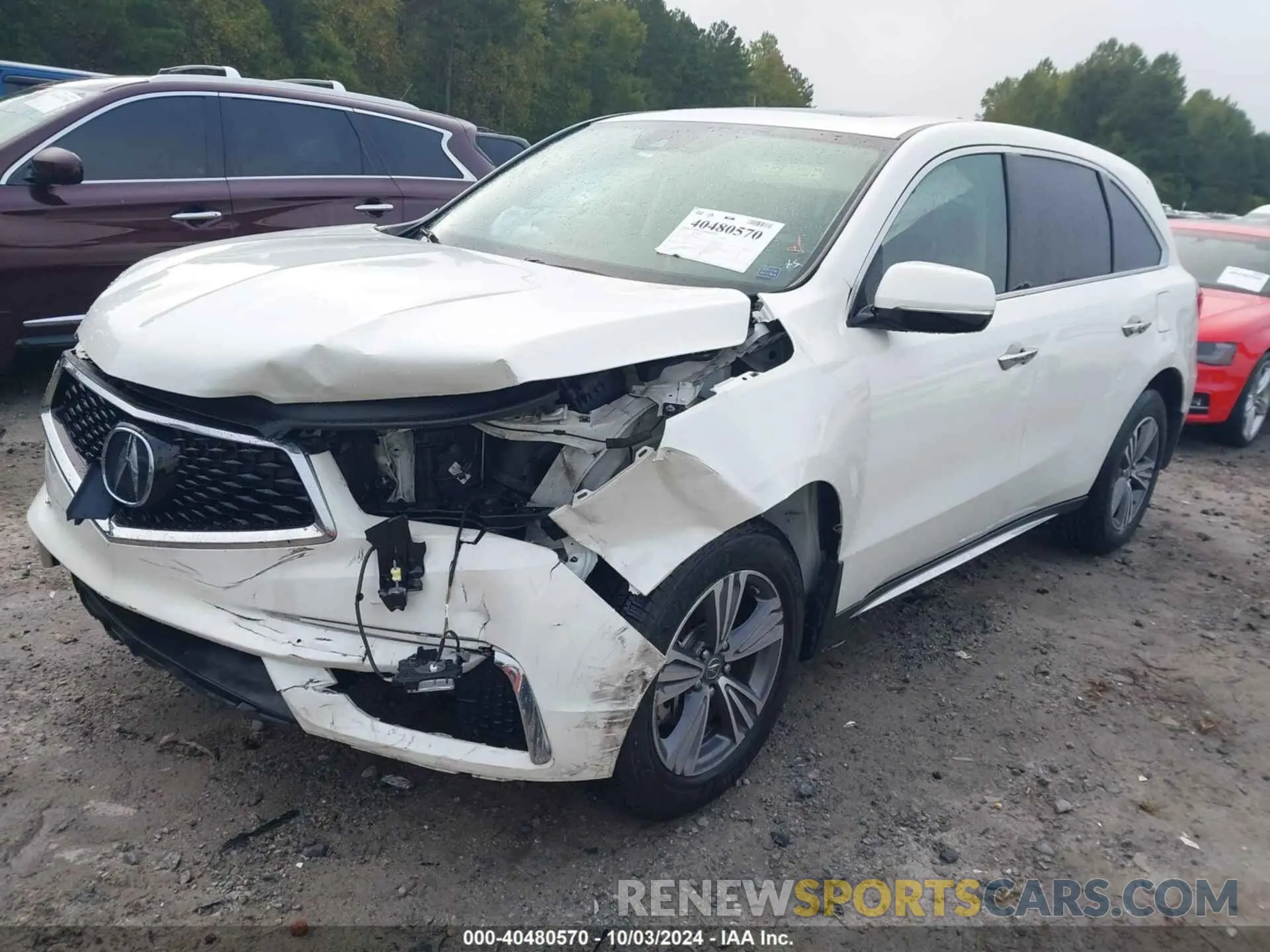 2 Photograph of a damaged car 5J8YD3H37KL005867 ACURA MDX 2019