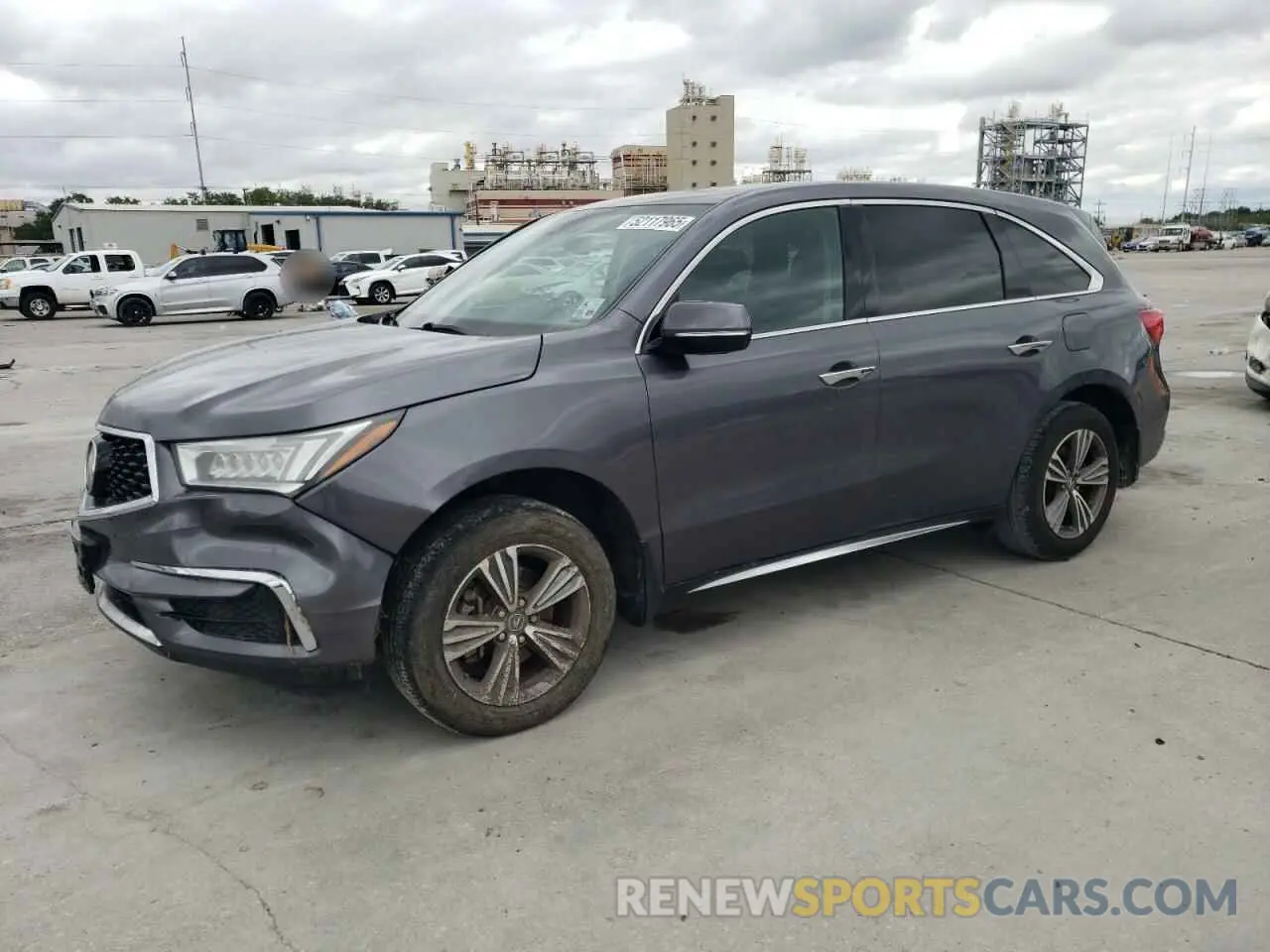 1 Photograph of a damaged car 5J8YD3H39KL001187 ACURA MDX 2019