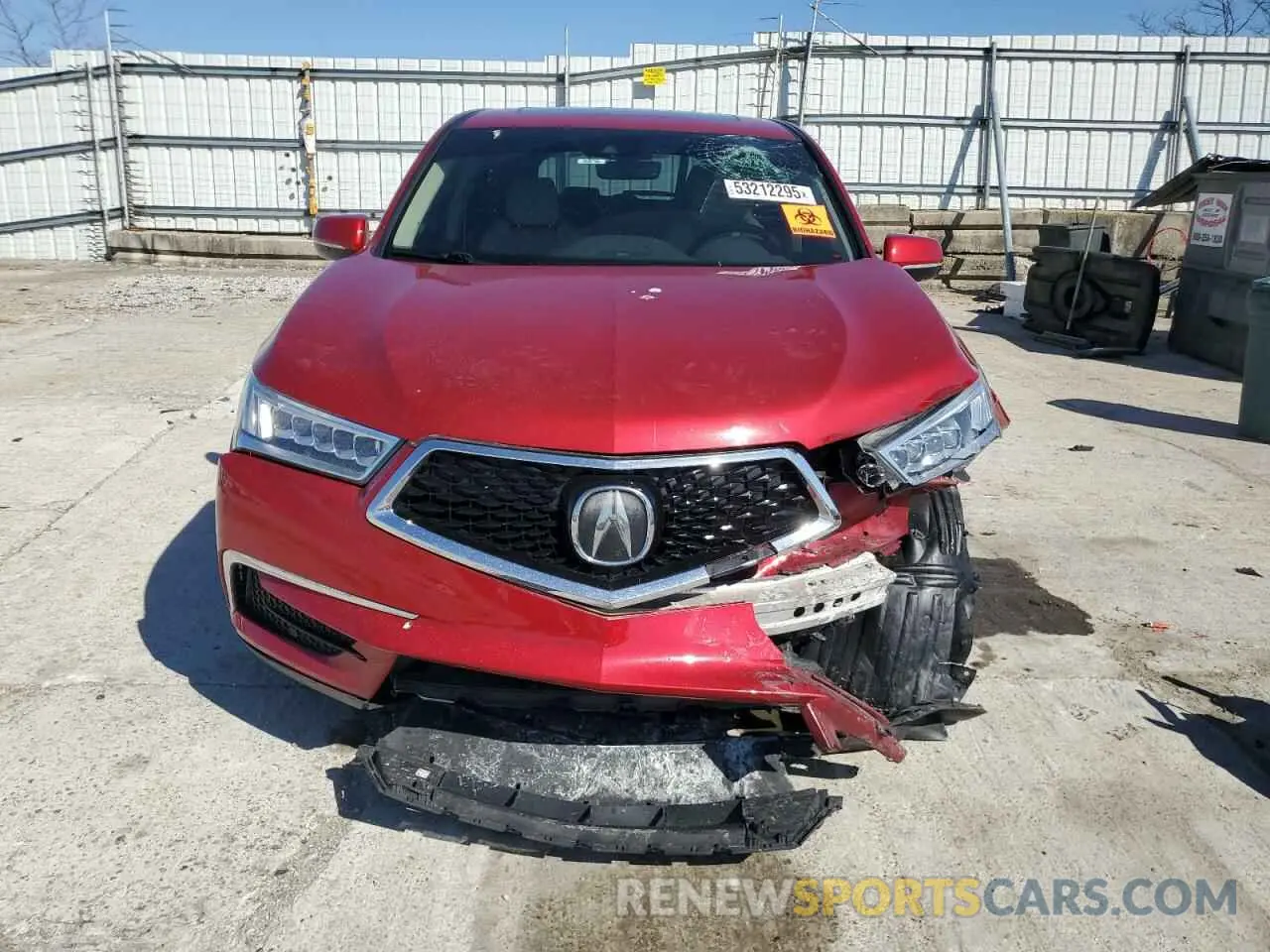 5 Photograph of a damaged car 5J8YD3H3XKL003627 ACURA MDX 2019