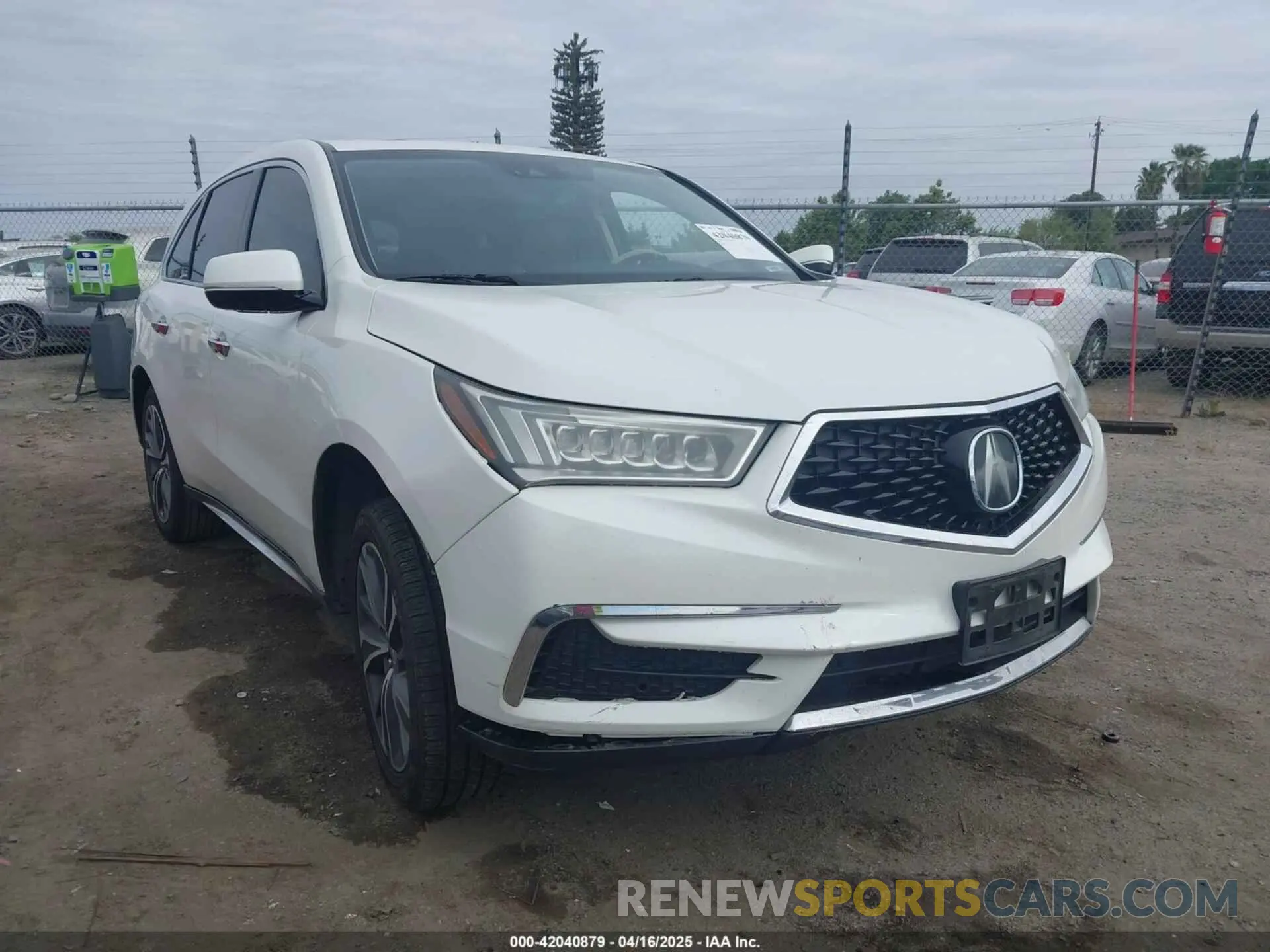 1 Photograph of a damaged car 5J8YD3H53KL003230 ACURA MDX 2019