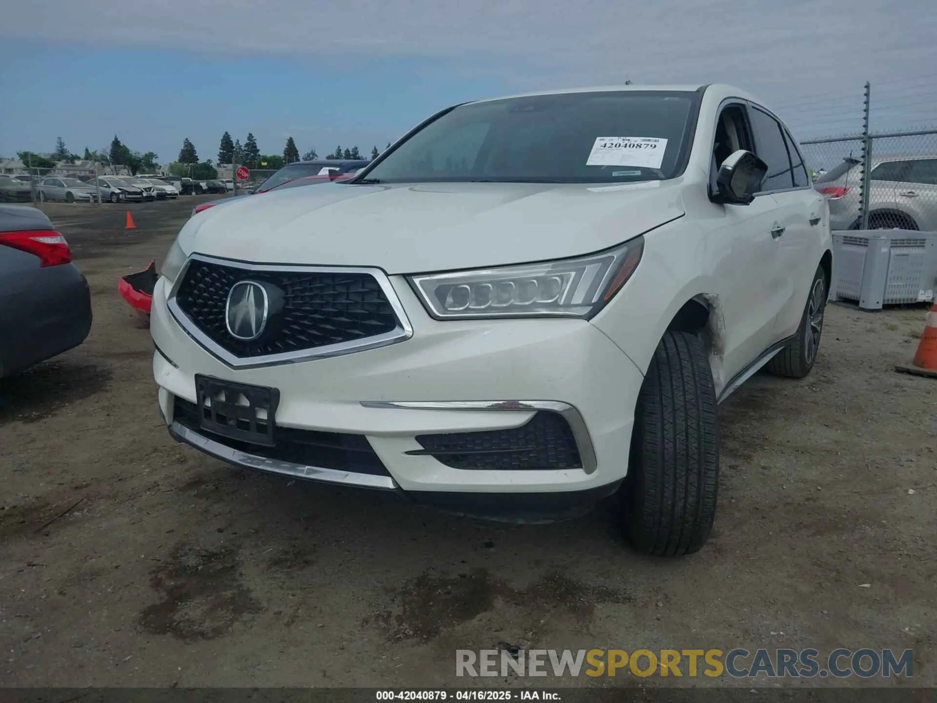 2 Photograph of a damaged car 5J8YD3H53KL003230 ACURA MDX 2019