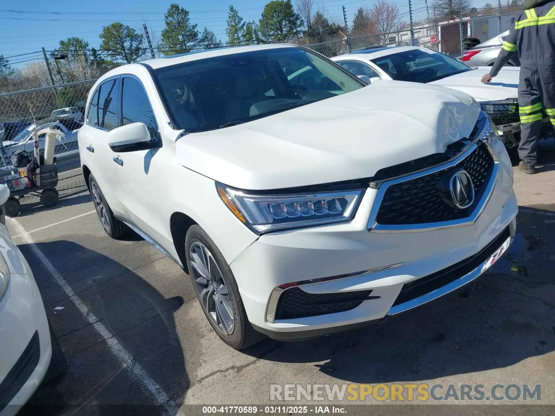 1 Photograph of a damaged car 5J8YD3H58KL009251 ACURA MDX 2019