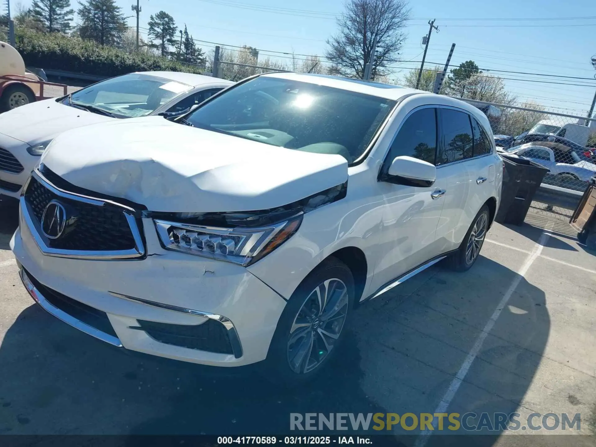 2 Photograph of a damaged car 5J8YD3H58KL009251 ACURA MDX 2019