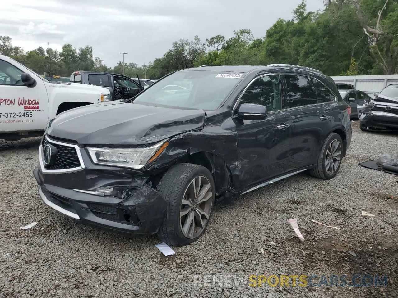 1 Photograph of a damaged car 5J8YD3H85KL002607 ACURA MDX 2019