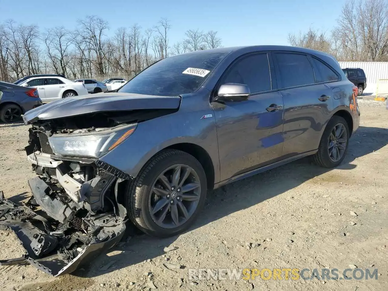 1 Photograph of a damaged car 5J8YD4H00KL016897 ACURA MDX 2019