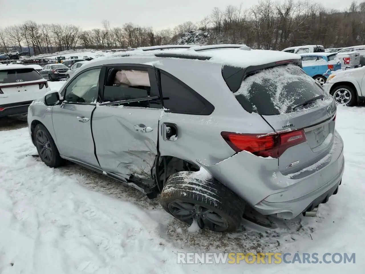 2 Photograph of a damaged car 5J8YD4H04KL013744 ACURA MDX 2019