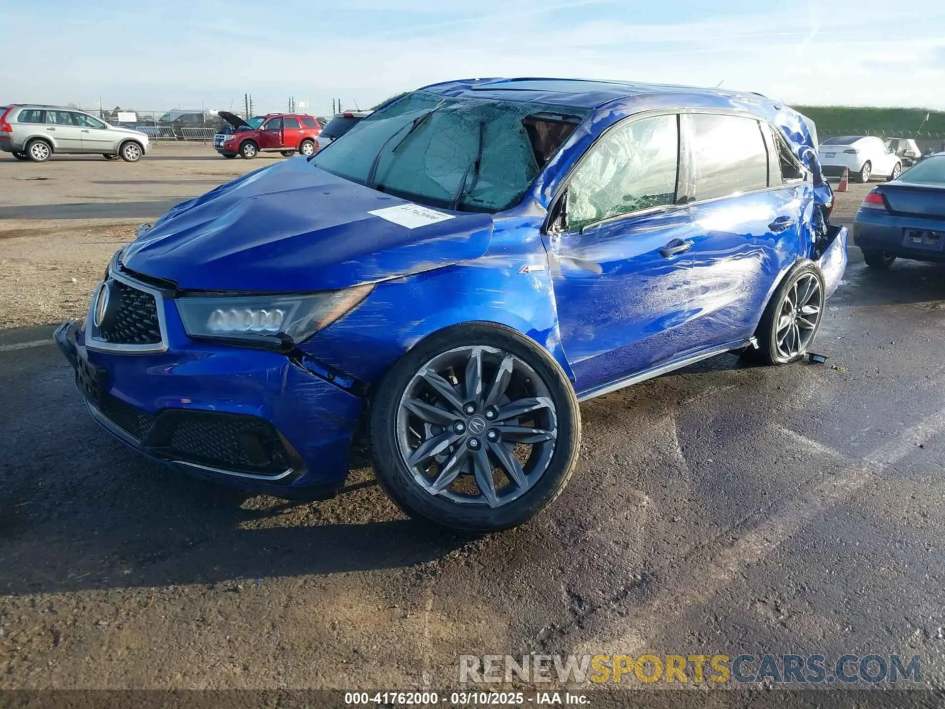 2 Photograph of a damaged car 5J8YD4H06KL028312 ACURA MDX 2019