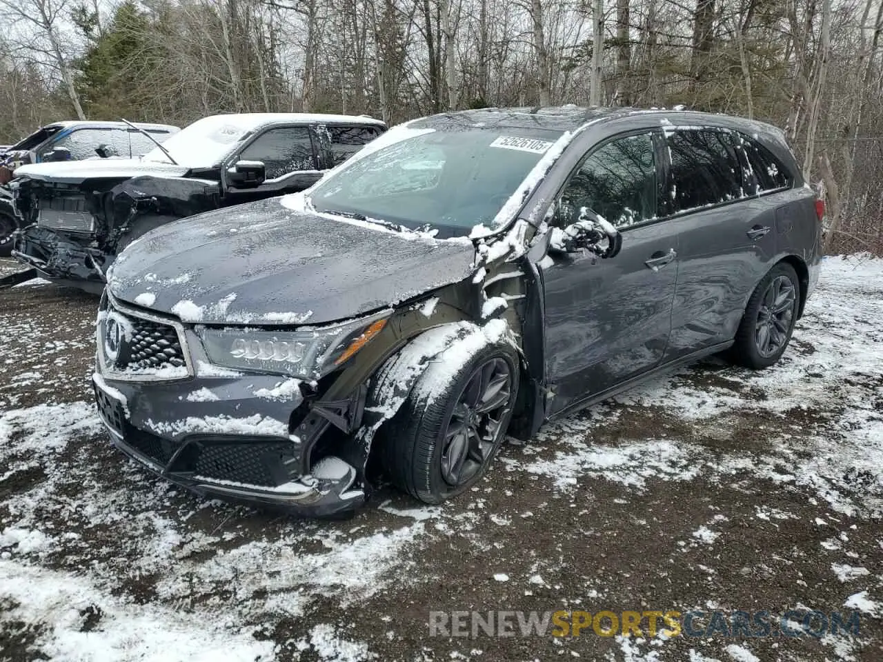 1 Photograph of a damaged car 5J8YD4H06KL805507 ACURA MDX 2019