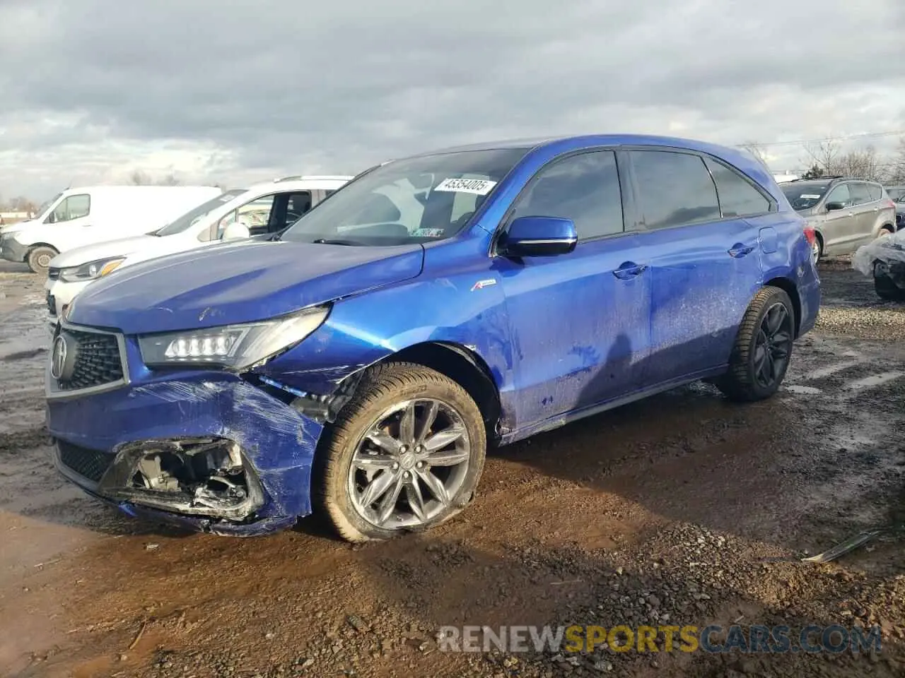 1 Photograph of a damaged car 5J8YD4H08KL011219 ACURA MDX 2019