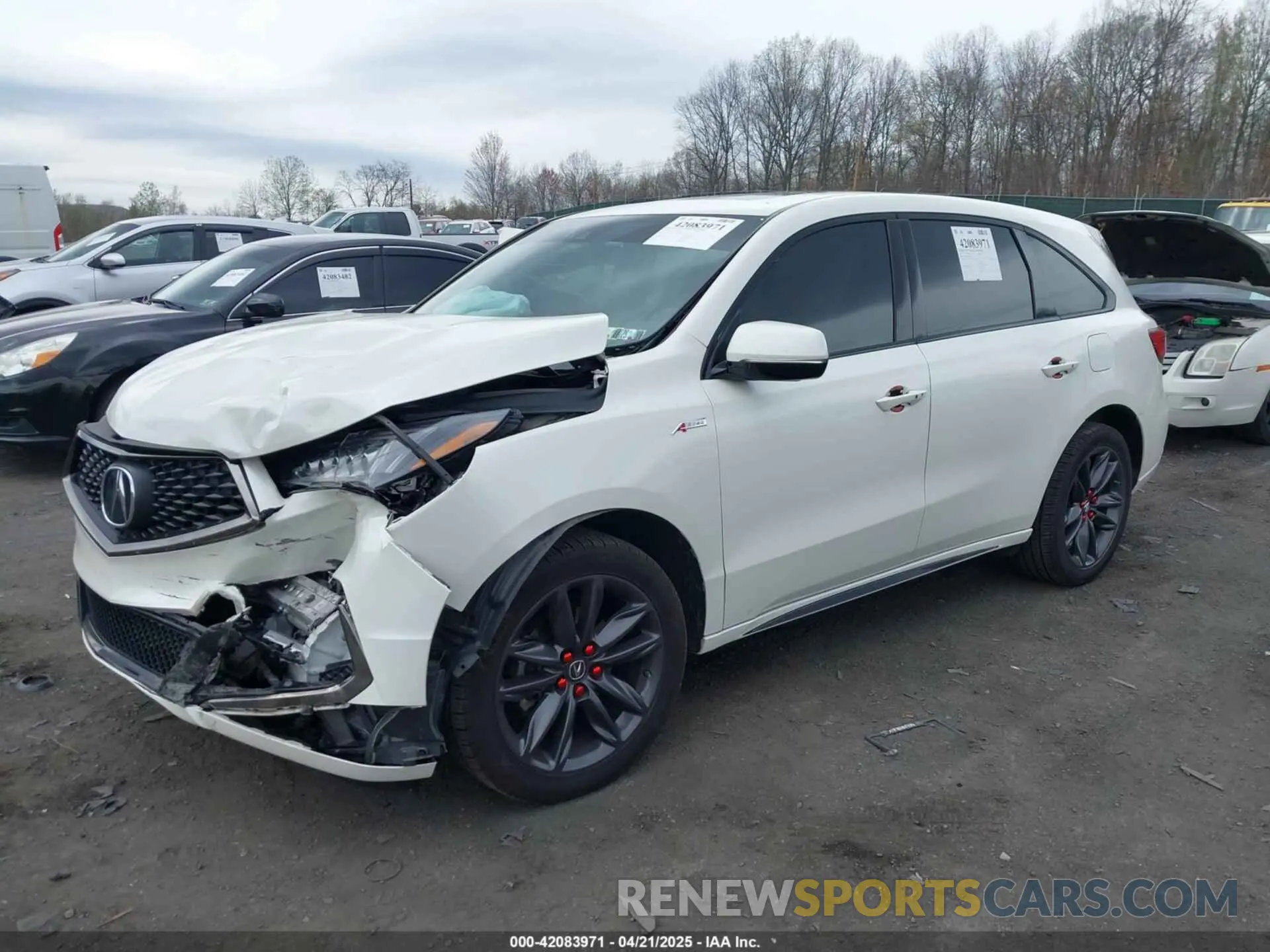 2 Photograph of a damaged car 5J8YD4H0XKL015238 ACURA MDX 2019