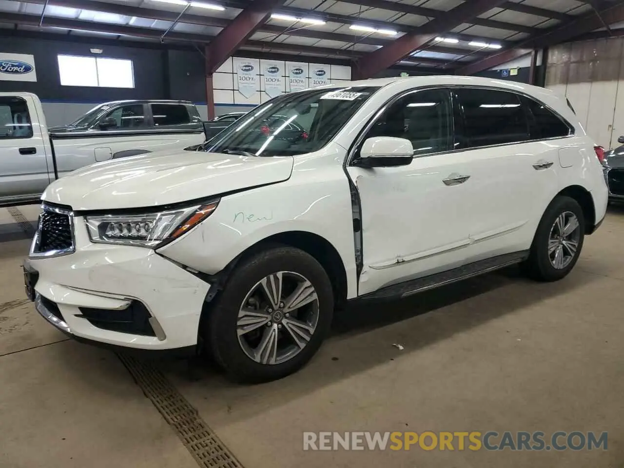 1 Photograph of a damaged car 5J8YD4H31KL031239 ACURA MDX 2019