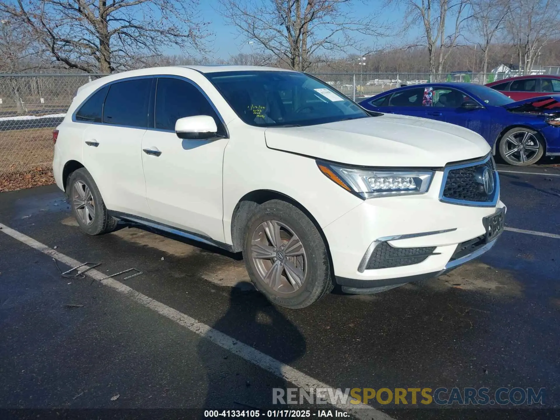 1 Photograph of a damaged car 5J8YD4H32KL035848 ACURA MDX 2019