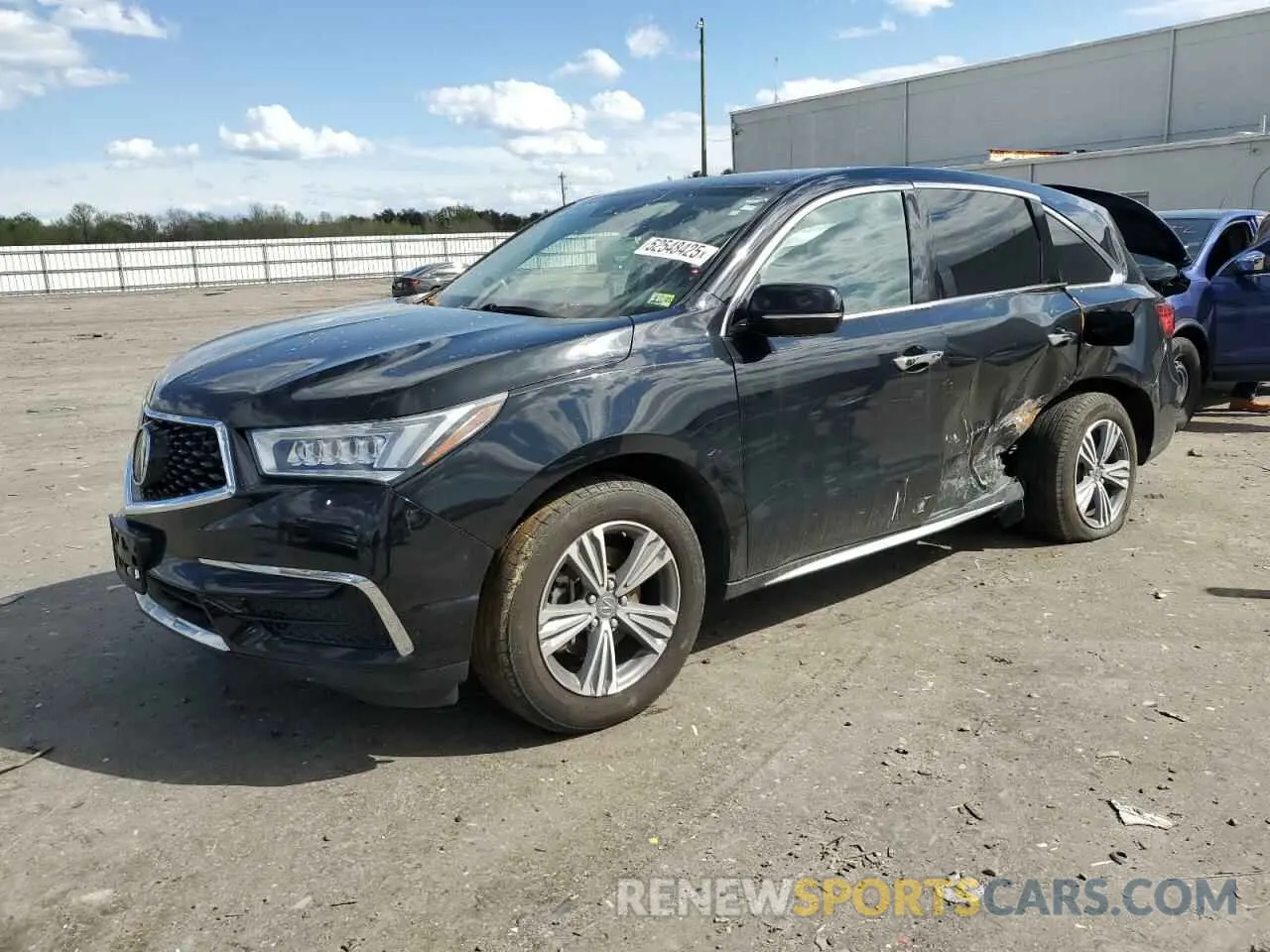 1 Photograph of a damaged car 5J8YD4H36KL036503 ACURA MDX 2019