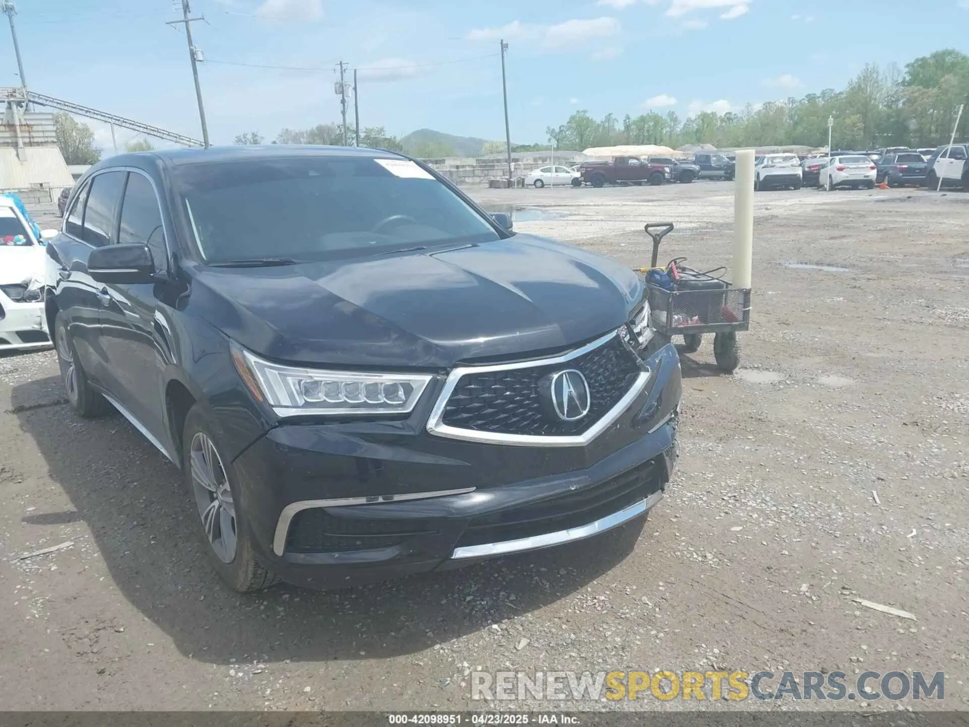 1 Photograph of a damaged car 5J8YD4H37KL025395 ACURA MDX 2019