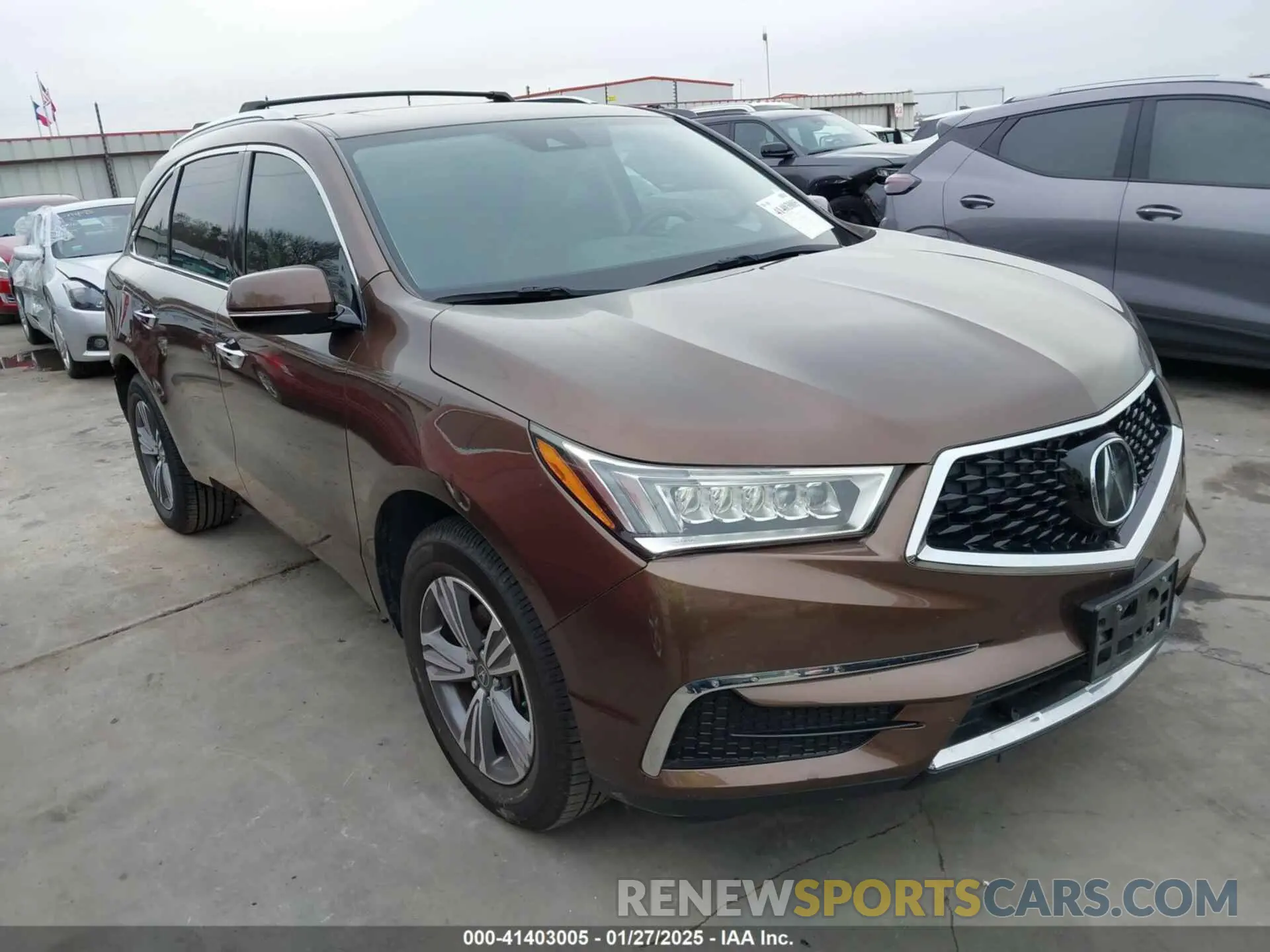 1 Photograph of a damaged car 5J8YD4H37KL028619 ACURA MDX 2019