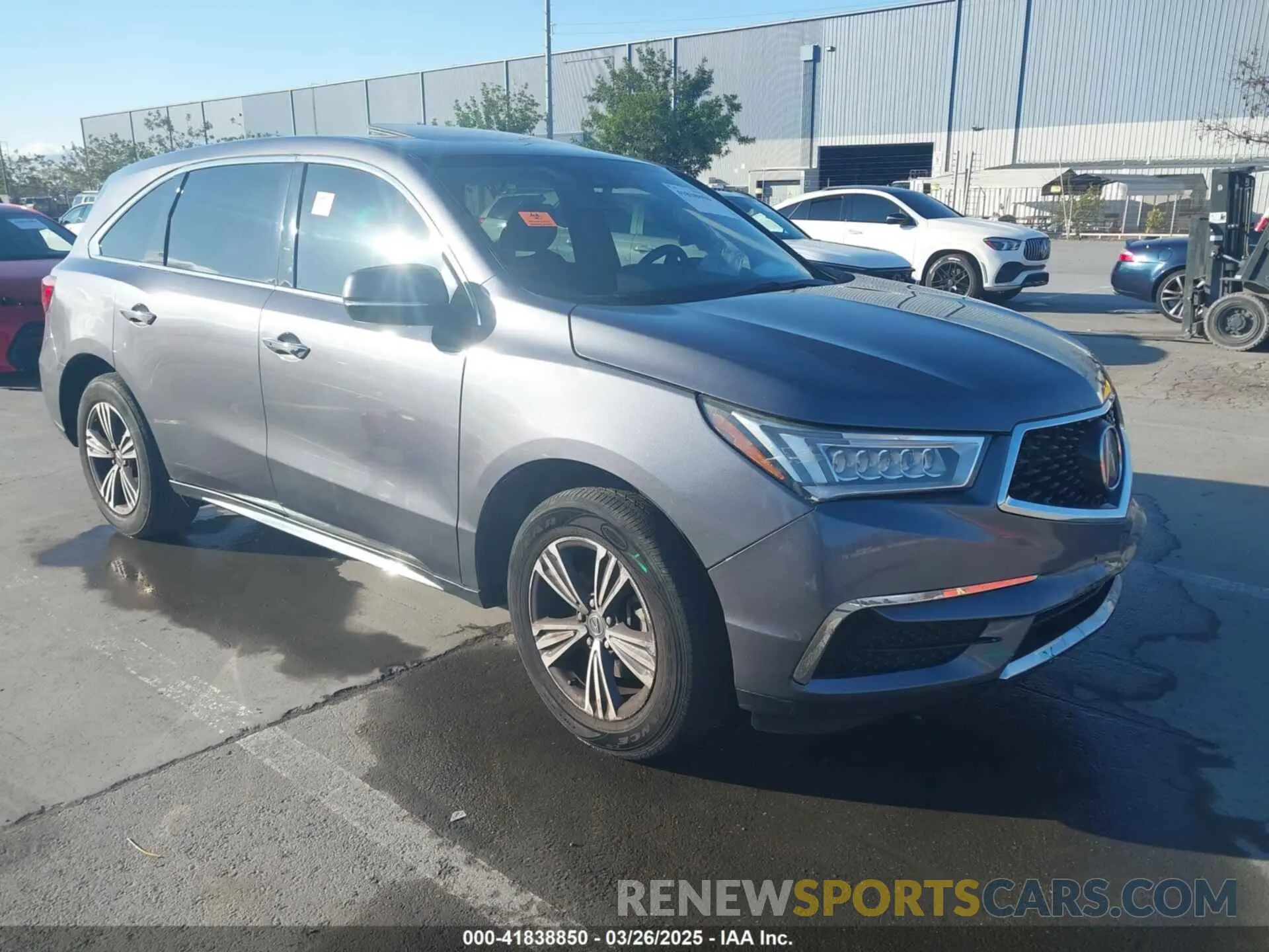 1 Photograph of a damaged car 5J8YD4H38KL023994 ACURA MDX 2019