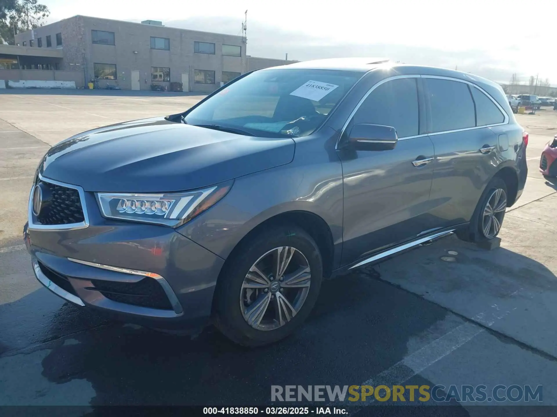 2 Photograph of a damaged car 5J8YD4H38KL023994 ACURA MDX 2019