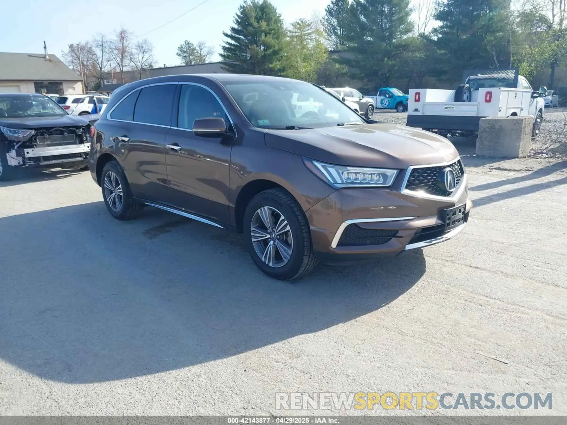 1 Photograph of a damaged car 5J8YD4H39KL000188 ACURA MDX 2019