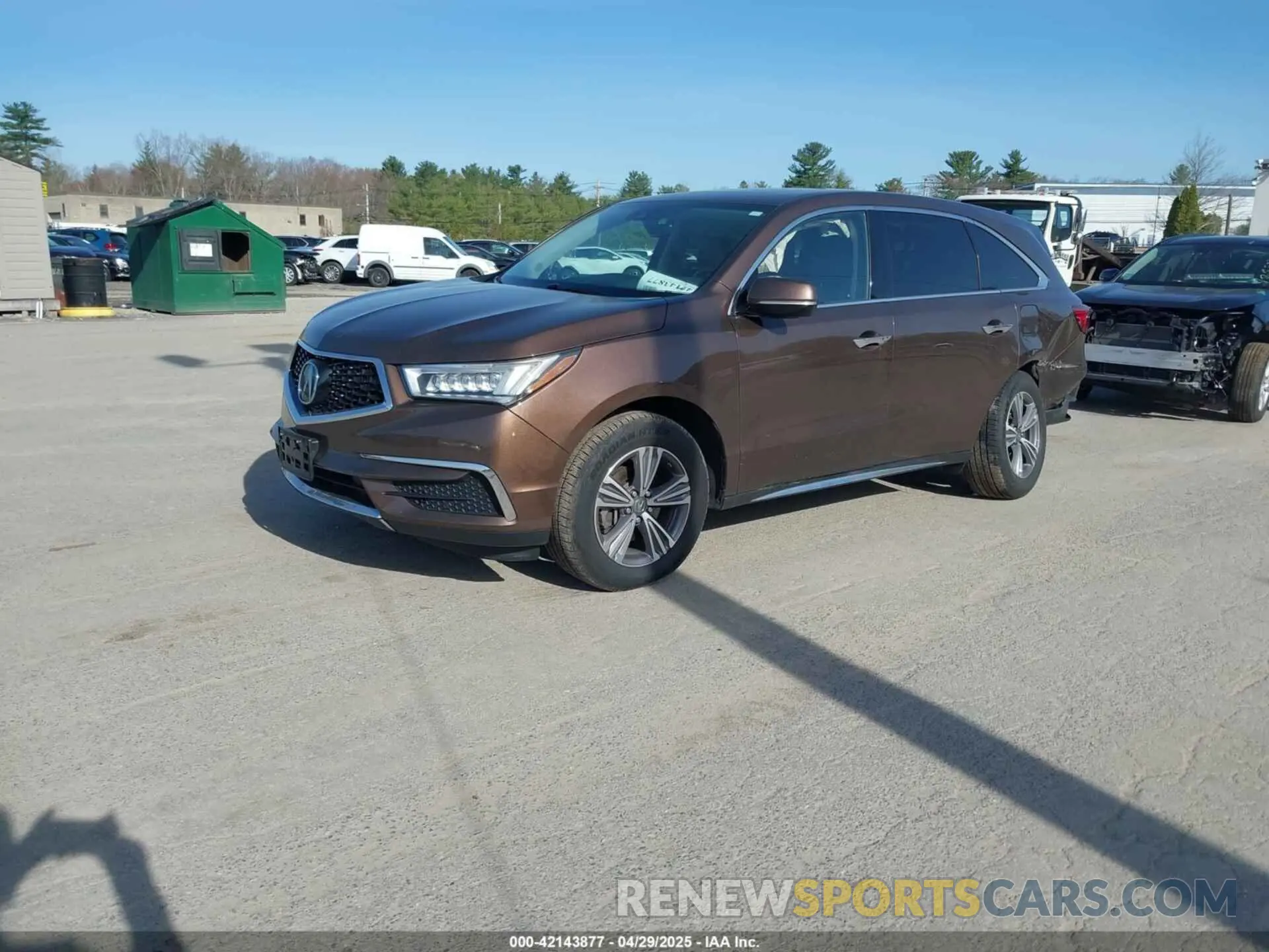 2 Photograph of a damaged car 5J8YD4H39KL000188 ACURA MDX 2019