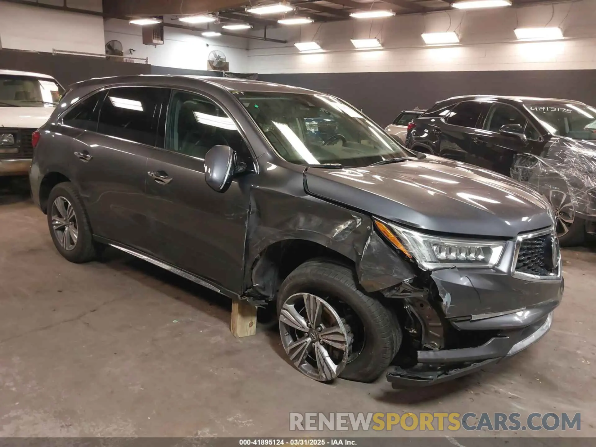 1 Photograph of a damaged car 5J8YD4H39KL031747 ACURA MDX 2019