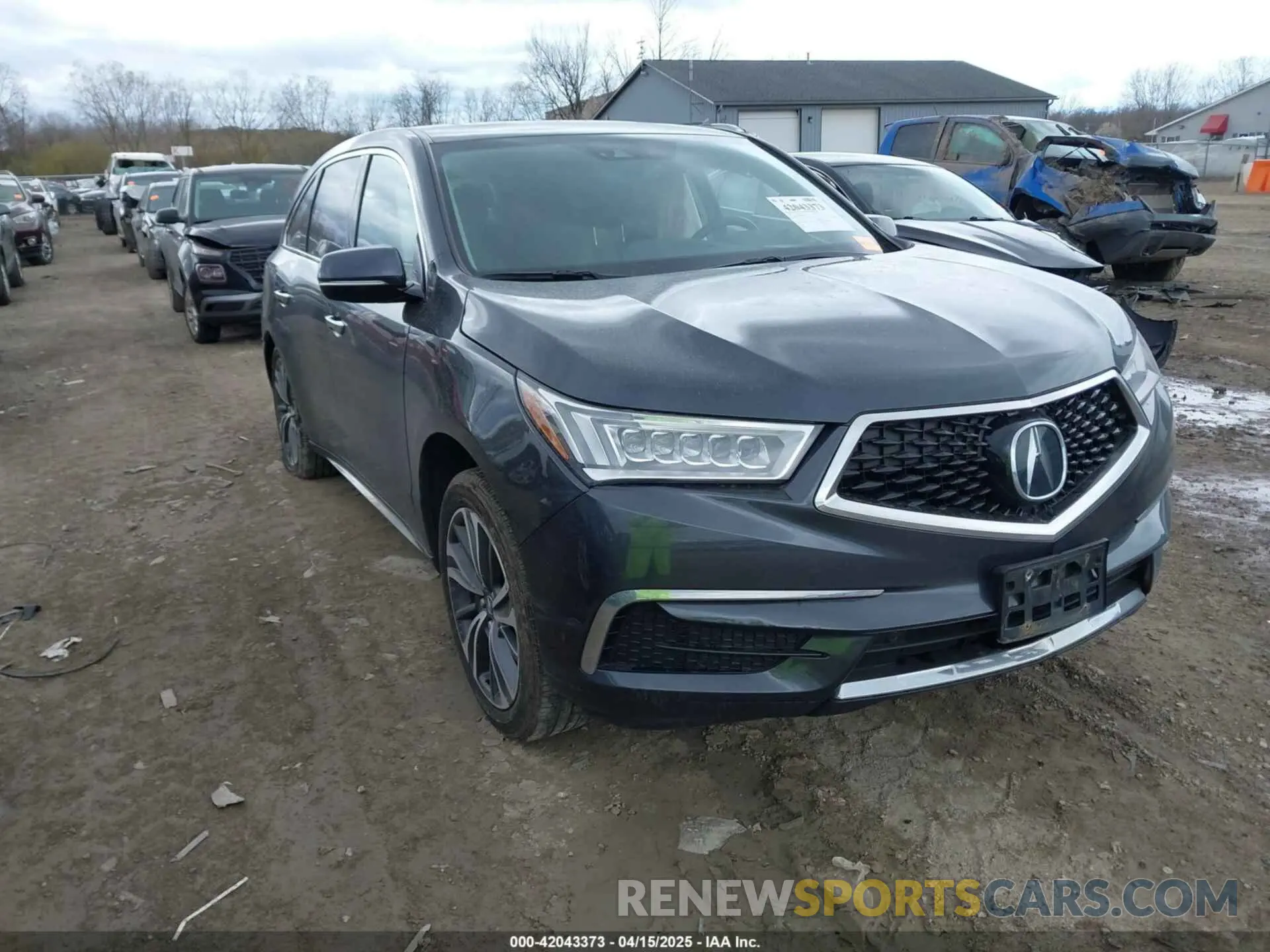 1 Photograph of a damaged car 5J8YD4H50KL008665 ACURA MDX 2019